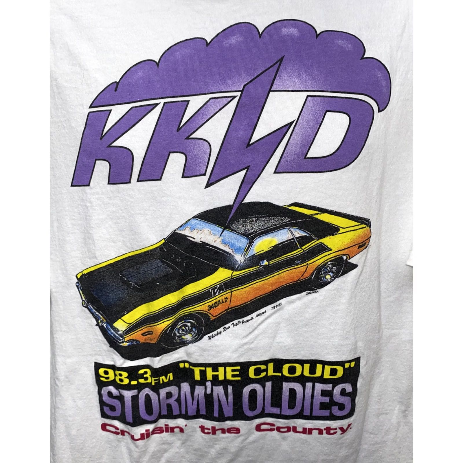 Hanes Hanes Heavyweight T-Shirt White 2XL Mens STORM’N OLDIES Graphic Cotton Regular Short Sleeve Size US XXL / EU 58 / 5 - 2 Thumbnail