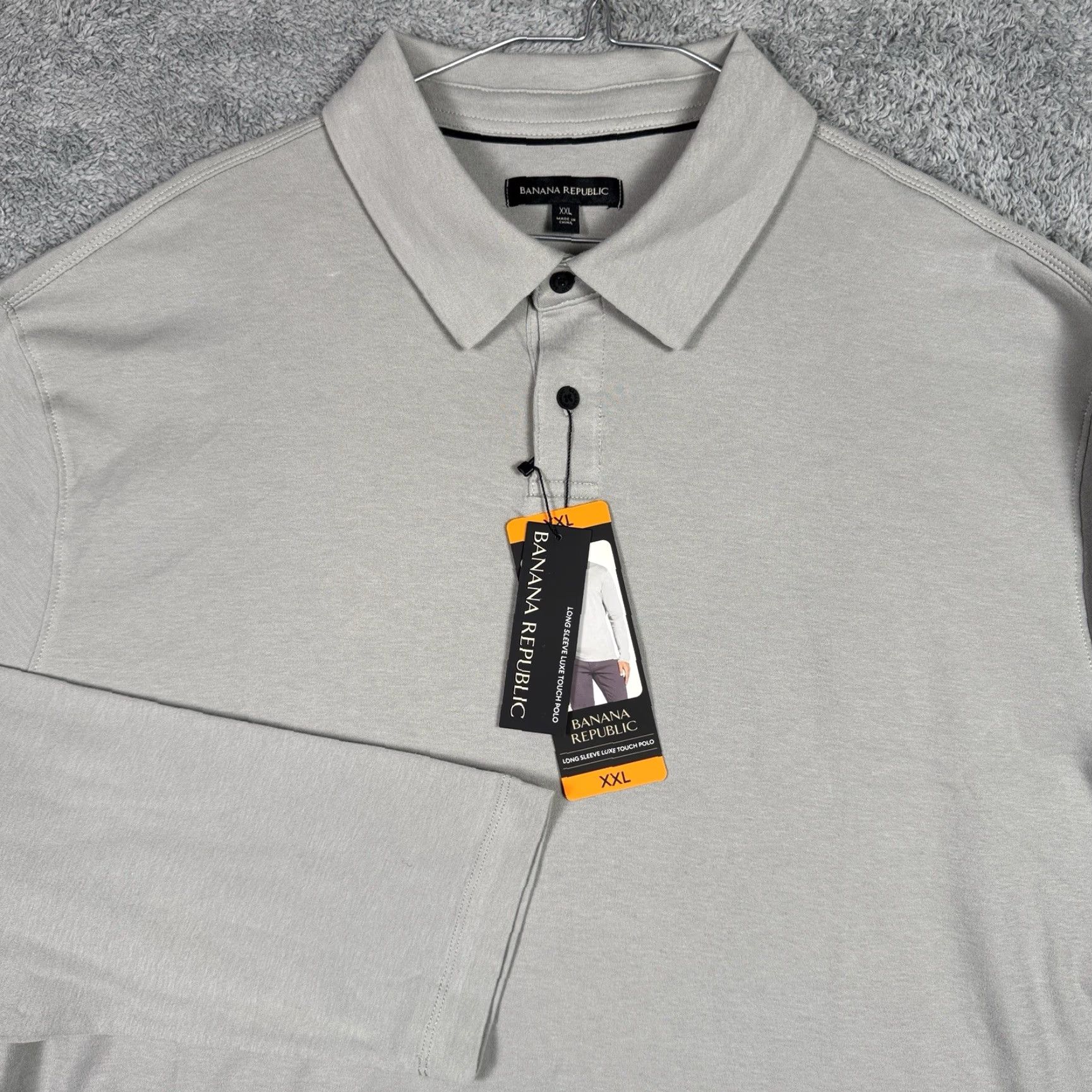 Banana Republic VINTAGE Banana Republic Shirt Mens 2XL Luxe Touch Polo Gray Long Sleeve Preppy New Size US XXL / EU 58 / 5 - 2 Thumbnail