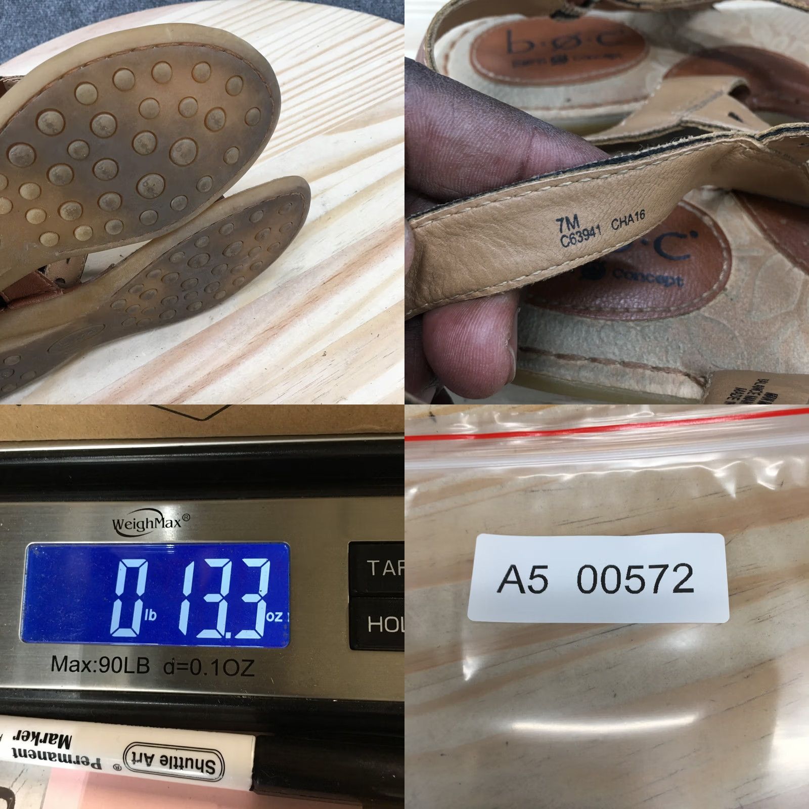 Born BOØRN Concept Sandals Womens 7 M TStraps Slingback Thong Flats Brown Sandals Womans Shoe Size US 7 / IT 37 - 9 Thumbnail