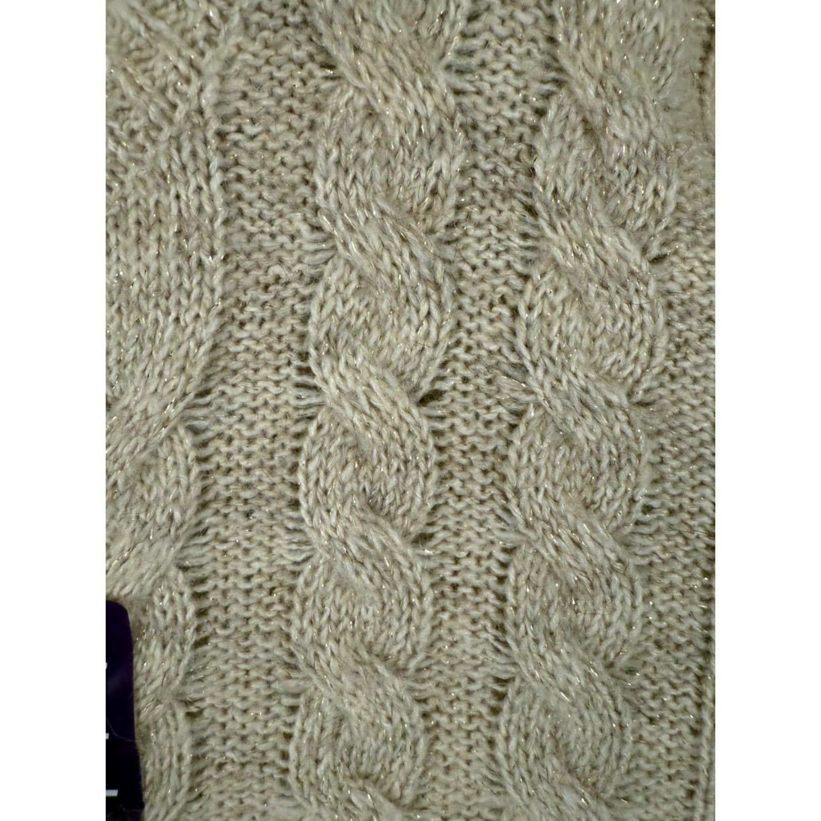 Lucky Brand Lucky Brand Sweater Womens 2XL Beige Gold Flecks Cable Knit Pullover NWT Size XXL / US 16-18 / IT 52-54 - 5 Thumbnail