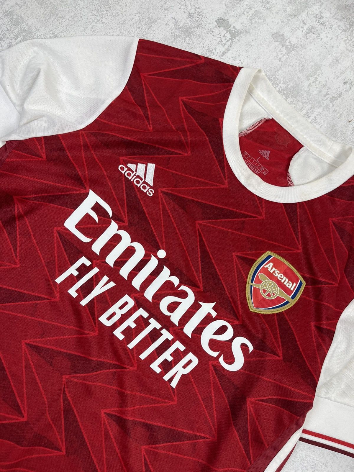 Adidas Arsenal 20/21 Home Jersey Art Deco Pattern AEROREADY Tech Size US L / EU 52-54 / 3 - 6 Thumbnail