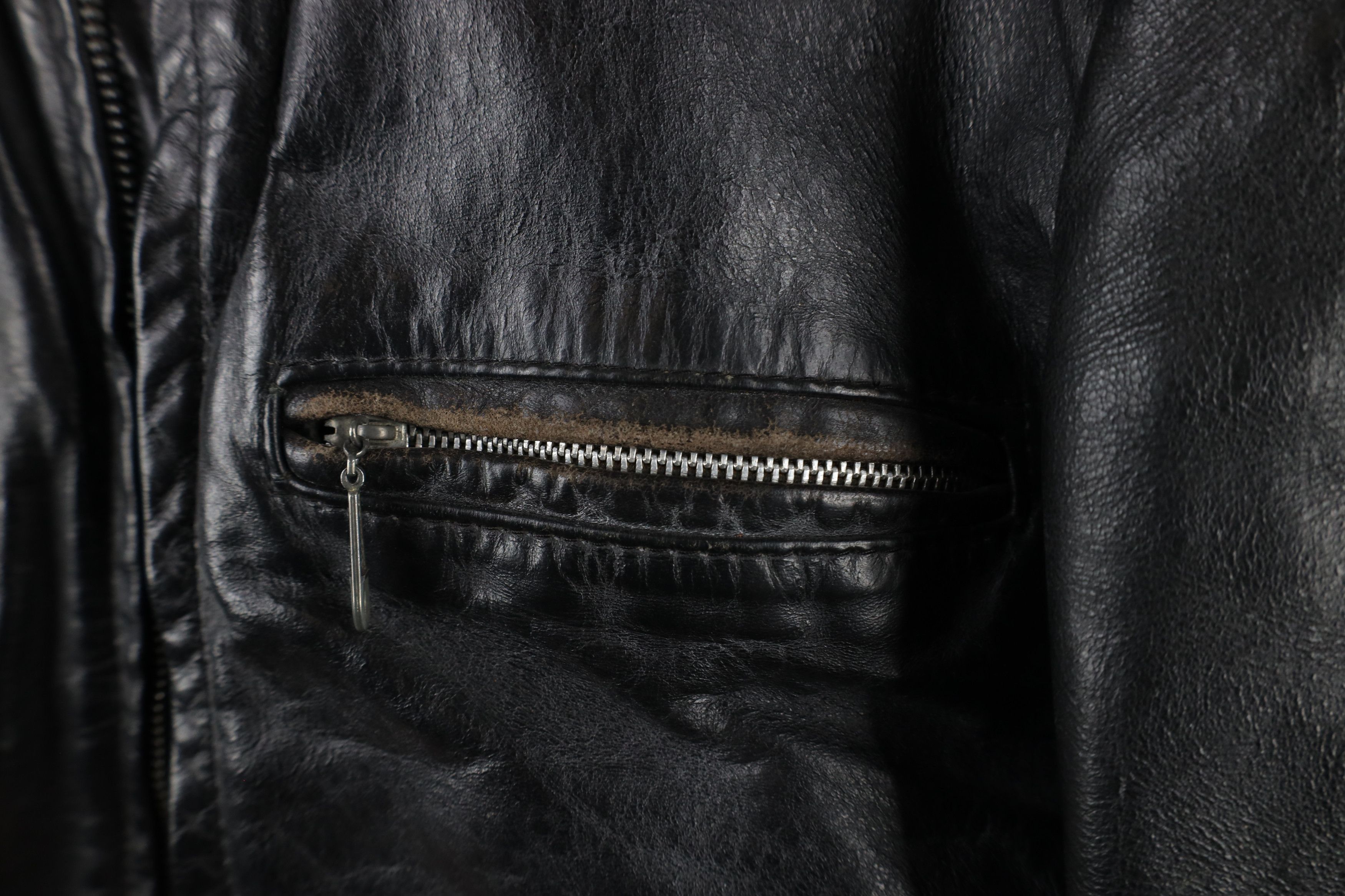 Vintage Vintage 60s 70s Streetwear Leather Cafe Racer Jacket USA Size US L / EU 52-54 / 3 - 7 Thumbnail