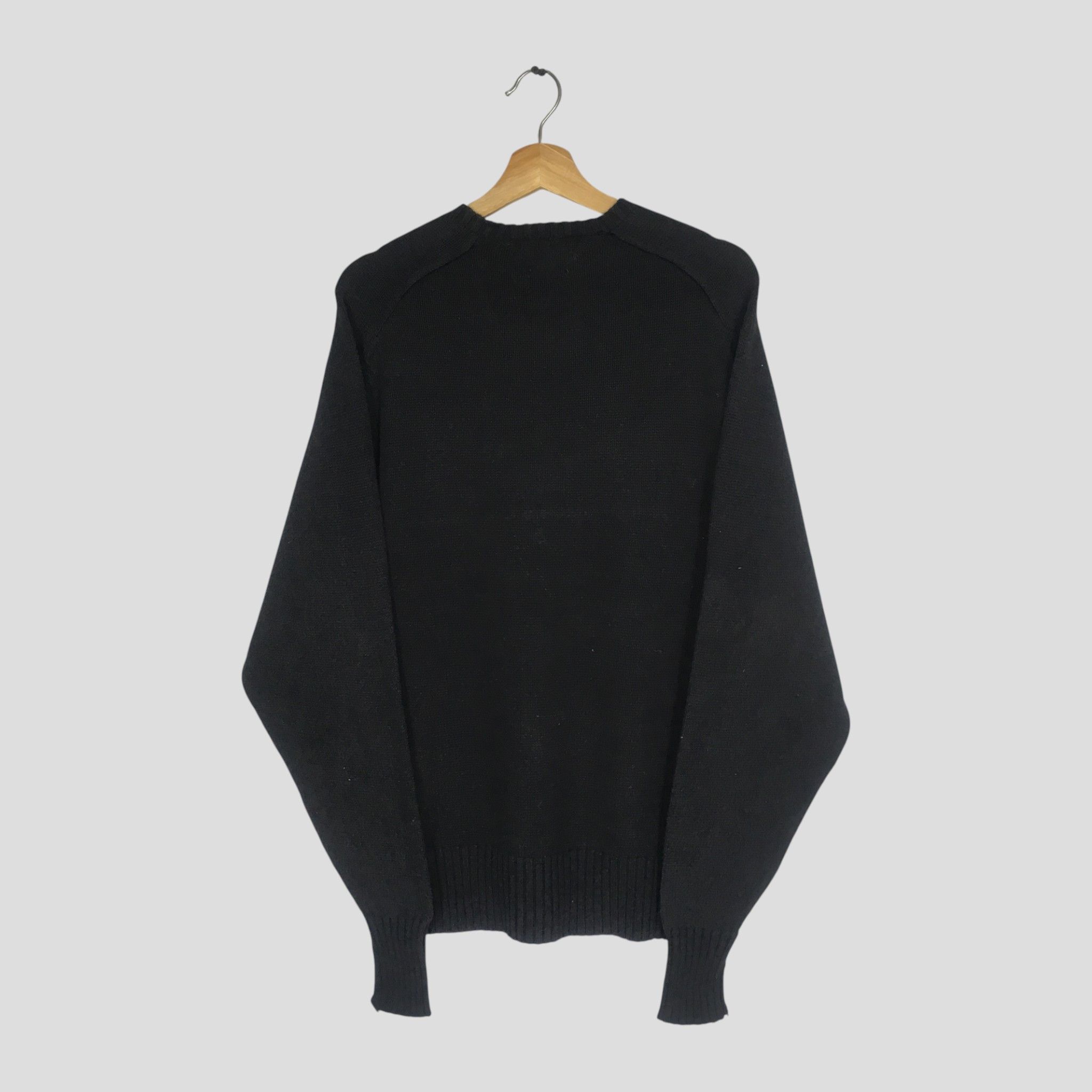 Polo Ralph Lauren Vintage Polo Ralph Lauren Black Cable Knit - 505 Size US L / EU 52-54 / 3 - 2 Thumbnail