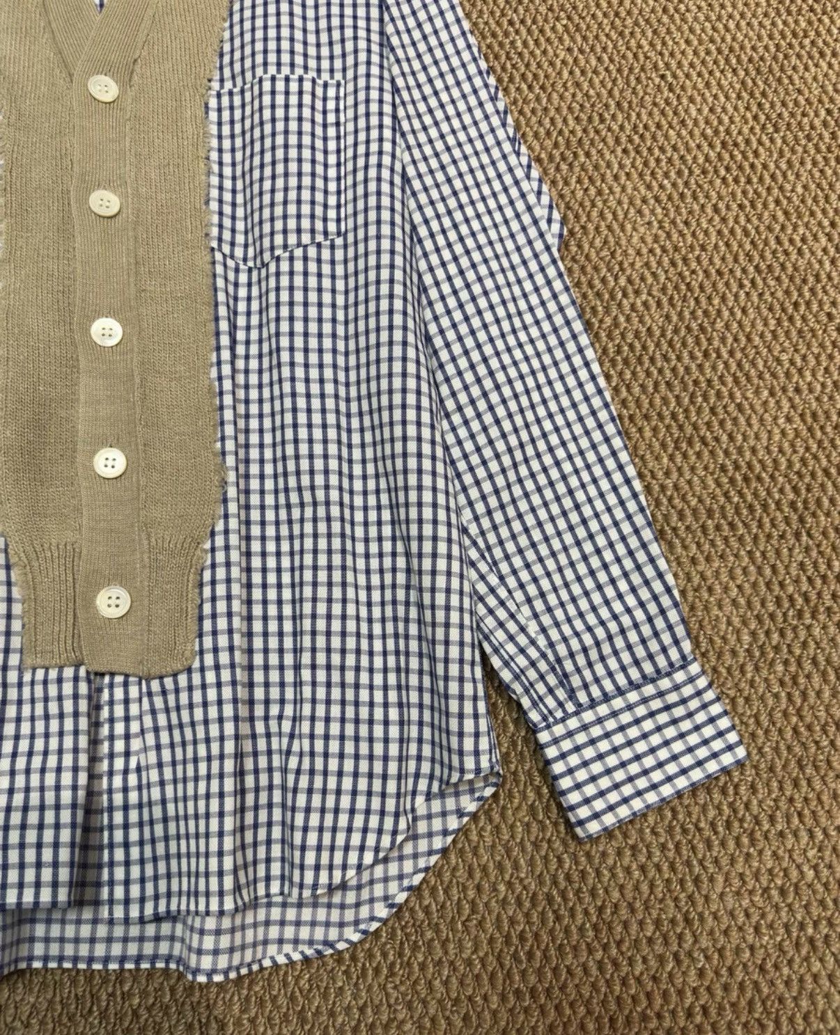 Comme des Garcons Comme des Garçons Knit Panel Plaid Shirt K23 Size US S / EU 44-46 / 1 - 3 Thumbnail