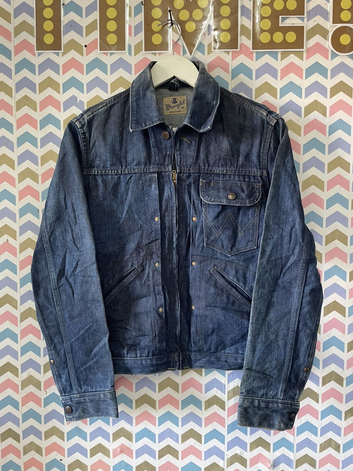 Wrangler Vintage 70-80s Wrangler Tipe one Single Pocket Size US S / EU 44-46 / 1 - 1 Thumbnail