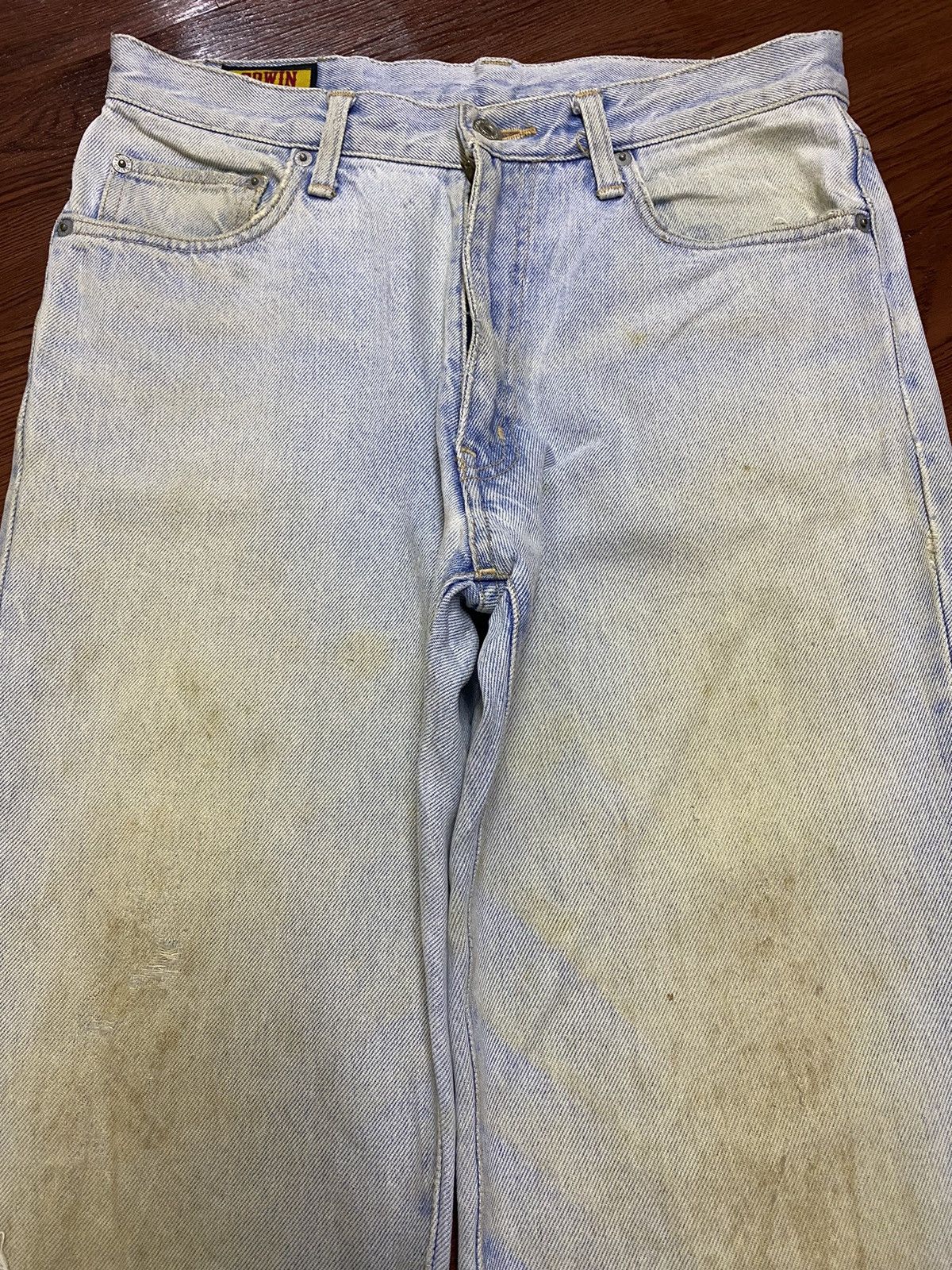 Edwin Vintage Edwin Only Genuine Faded Wash Distressed Loose Jeans Size US 32 / EU 48 - 3 Thumbnail