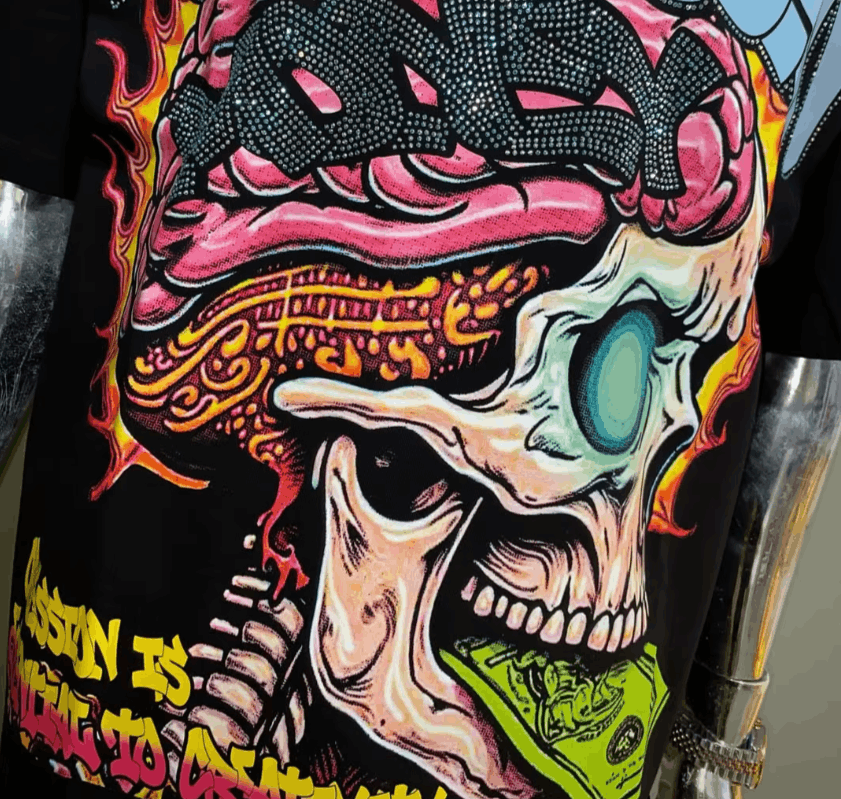 Japanese Brand Skull Print Retro Style Top Y2K Size US M / EU 48-50 / 2 - 9 Thumbnail