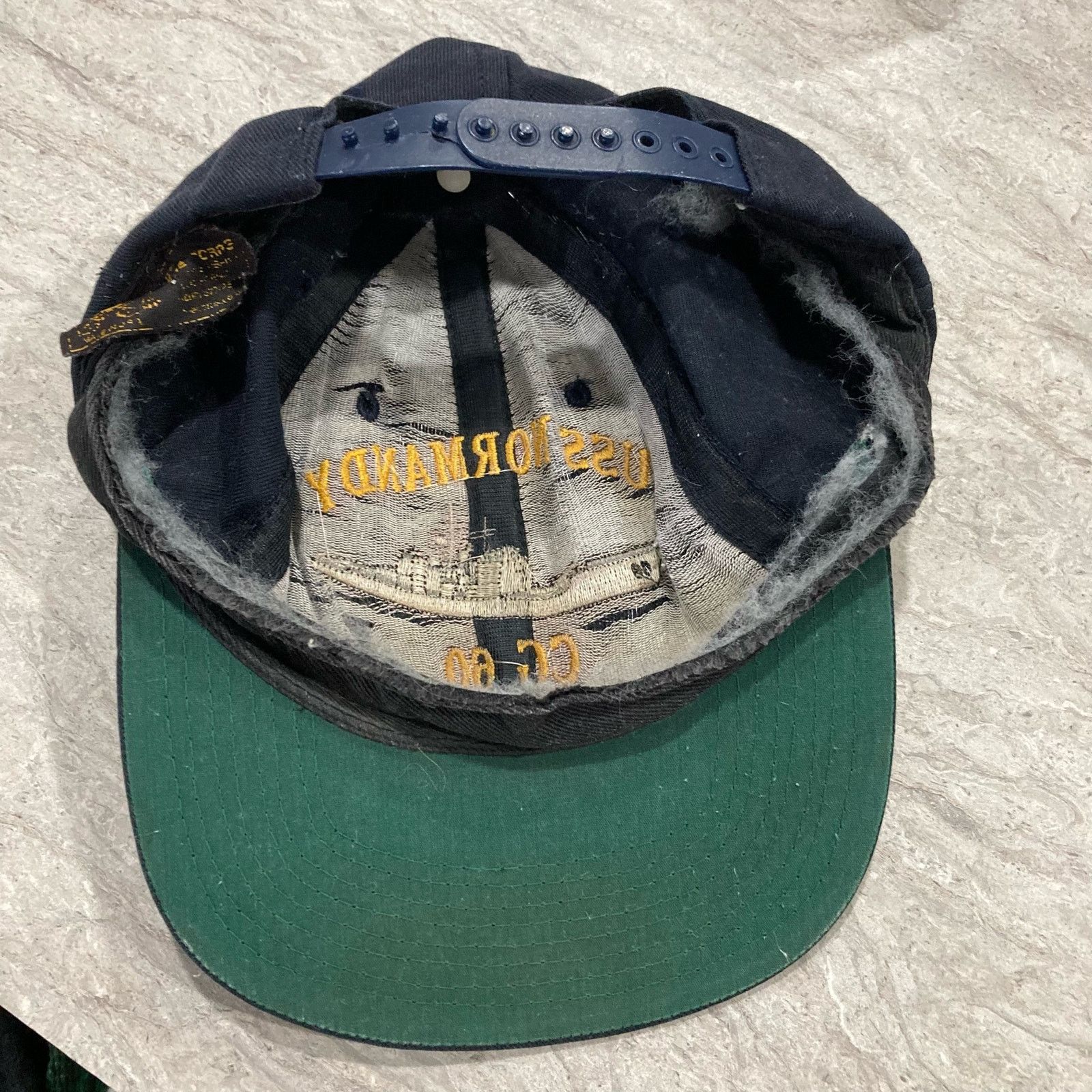 Vintage Vintage US Military USS Normandy CG-60 Embroidered Cap Hat Size ONE SIZE - 2 Thumbnail