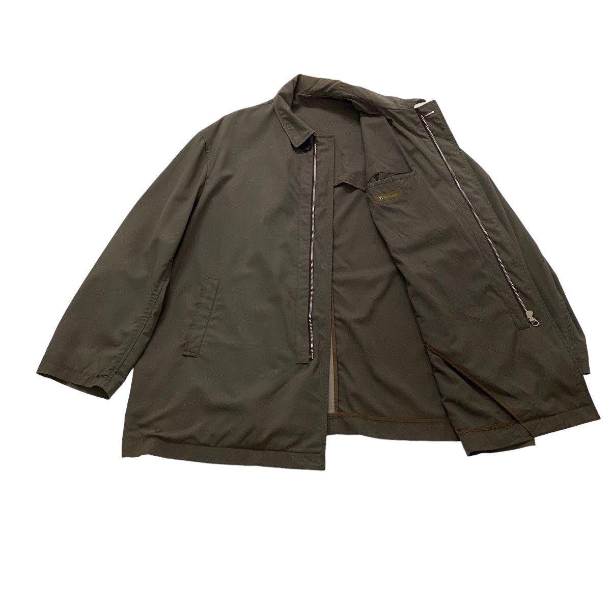 image of Yohji Yamamoto x YS For Men Mz-J25-107 Y's For Men Oversized Zipper Jacket in Olive (Size Large)