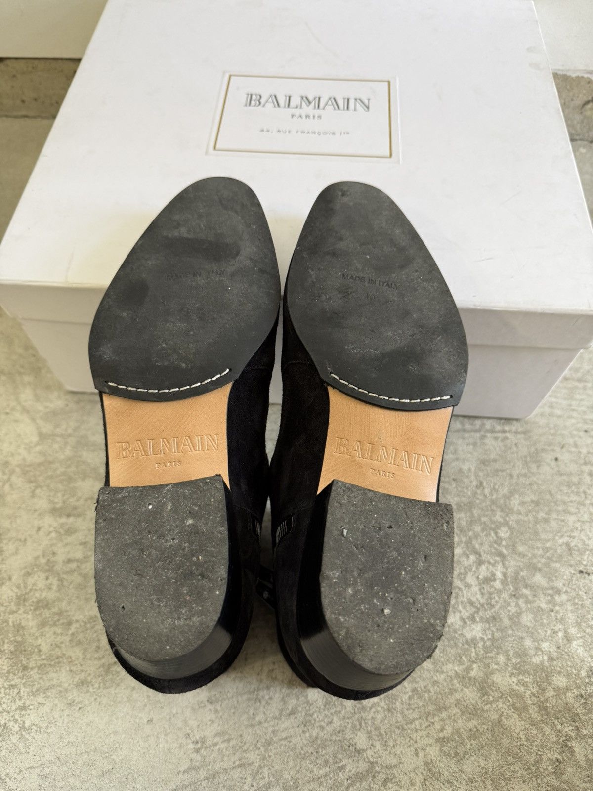 Balmain Balmain “Anthos” Suede Side-Zip Boots Size US 7 / EU 40 - 3 Thumbnail