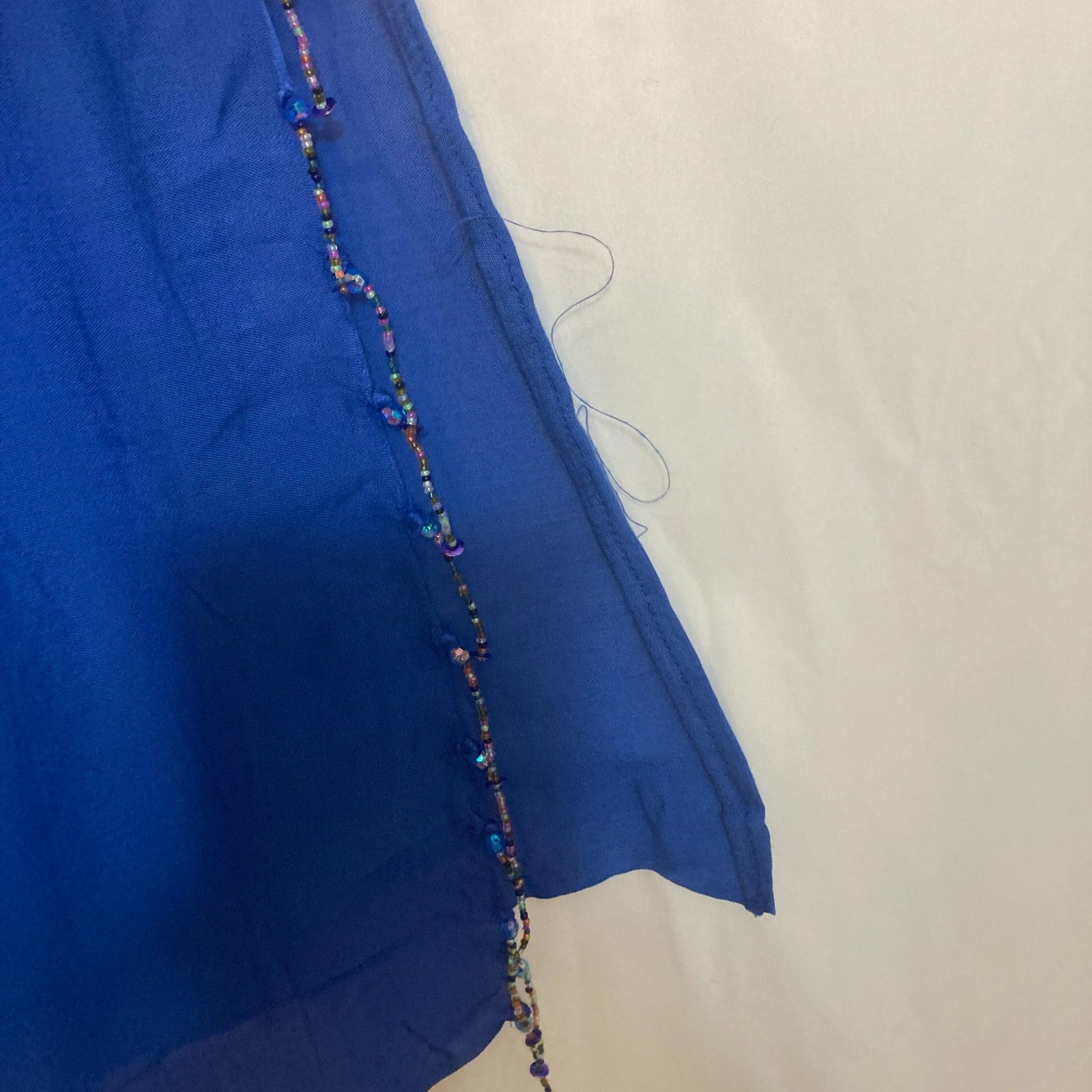 Other Pareos etc Royal Blue Beach High Rise Wide Leg Beaded Pants Size 34" / US 12 / IT 48 - 11 Thumbnail