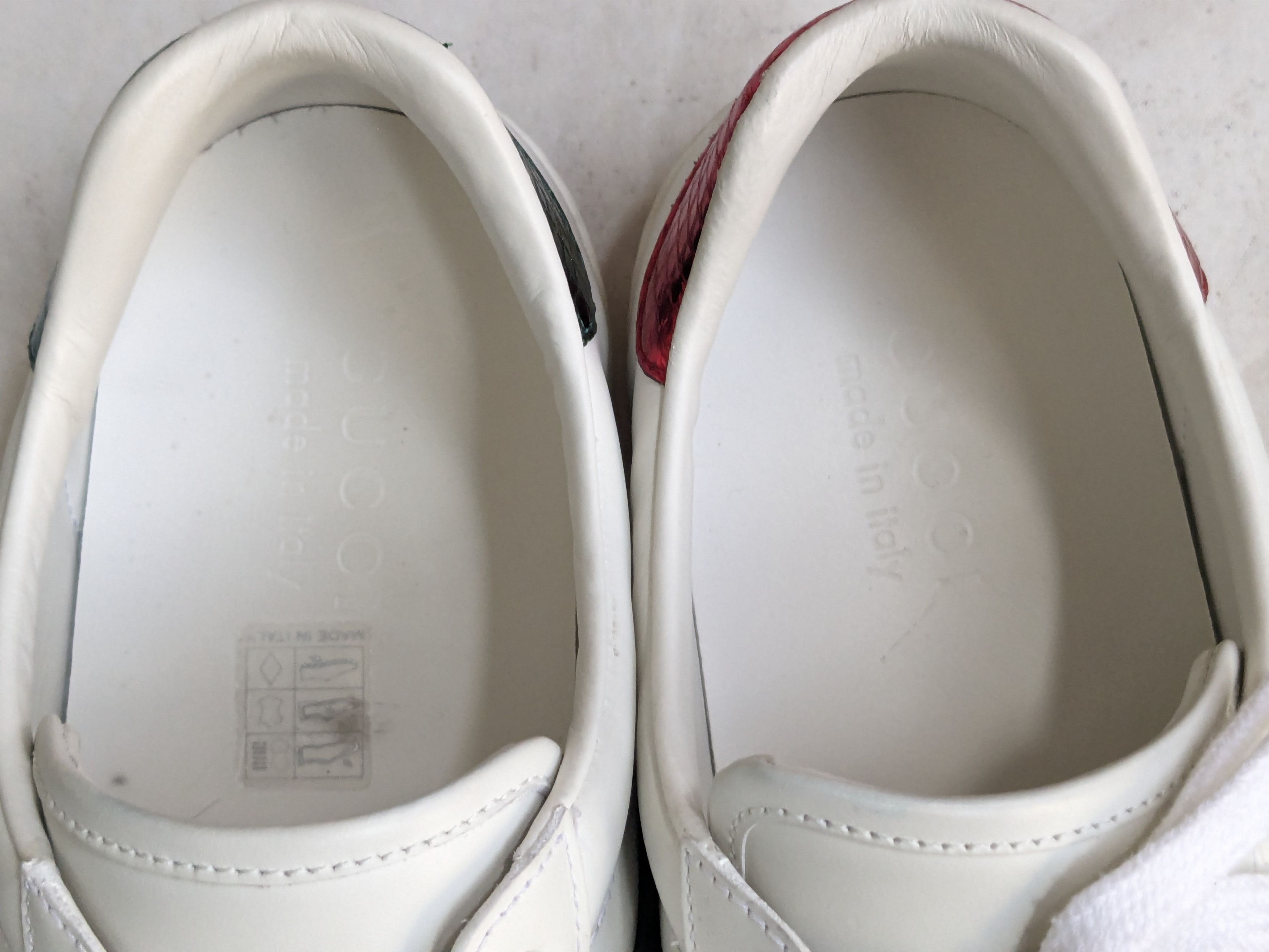 Gucci Gucci Ace White Bee Leather 8 Low Tops Web Elastic Size US 8 / EU 41 - 3 Thumbnail