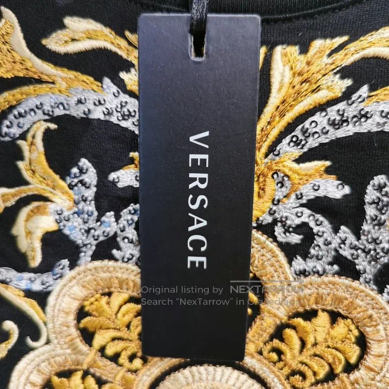 Versace Versace Black men's embroidered print casual short-sleeved Size US S / EU 44-46 / 1 - 8 Thumbnail