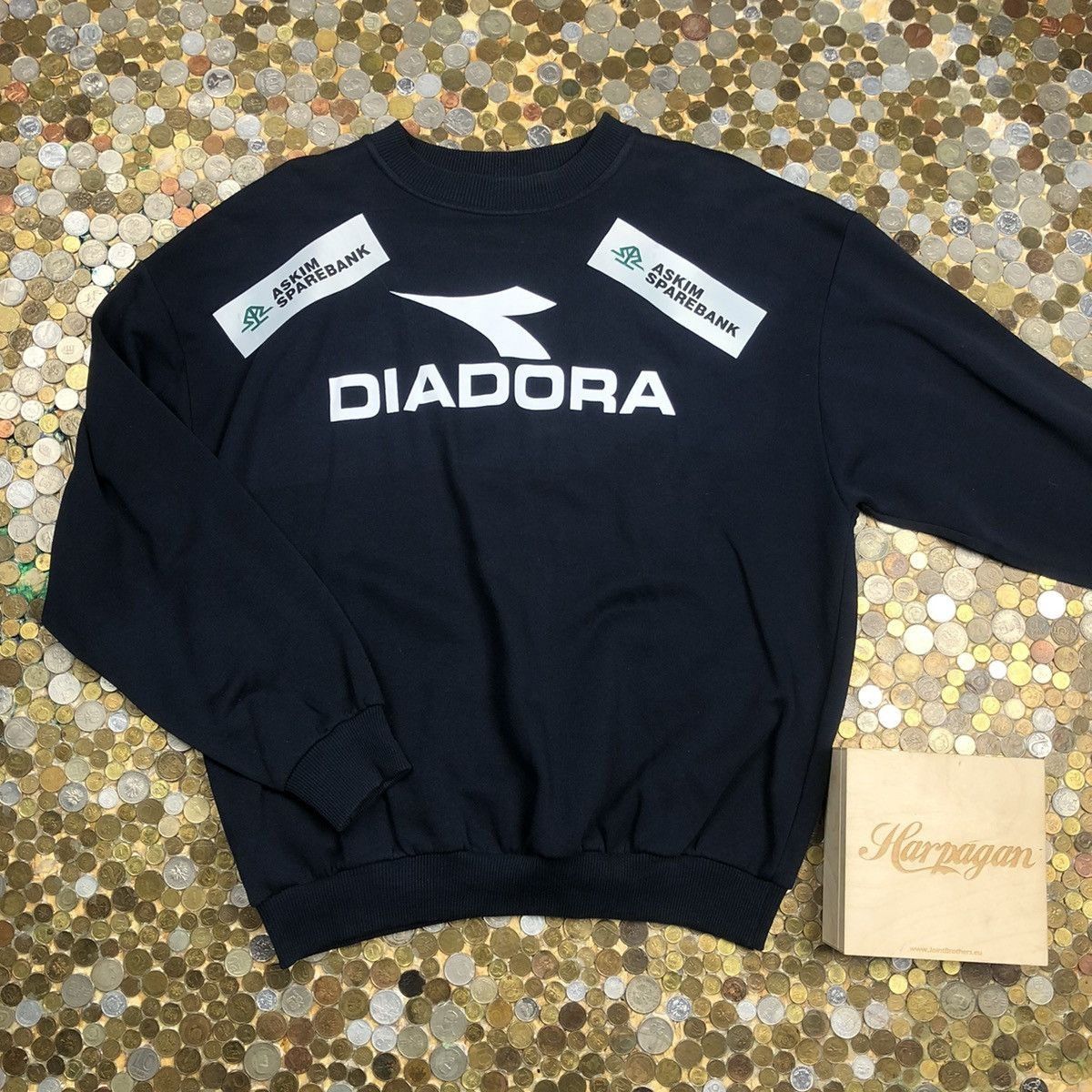 Diadora Diadora sweatshirt crewneck NAVY 90's Size US M / EU 48-50 / 2 - 1 Thumbnail