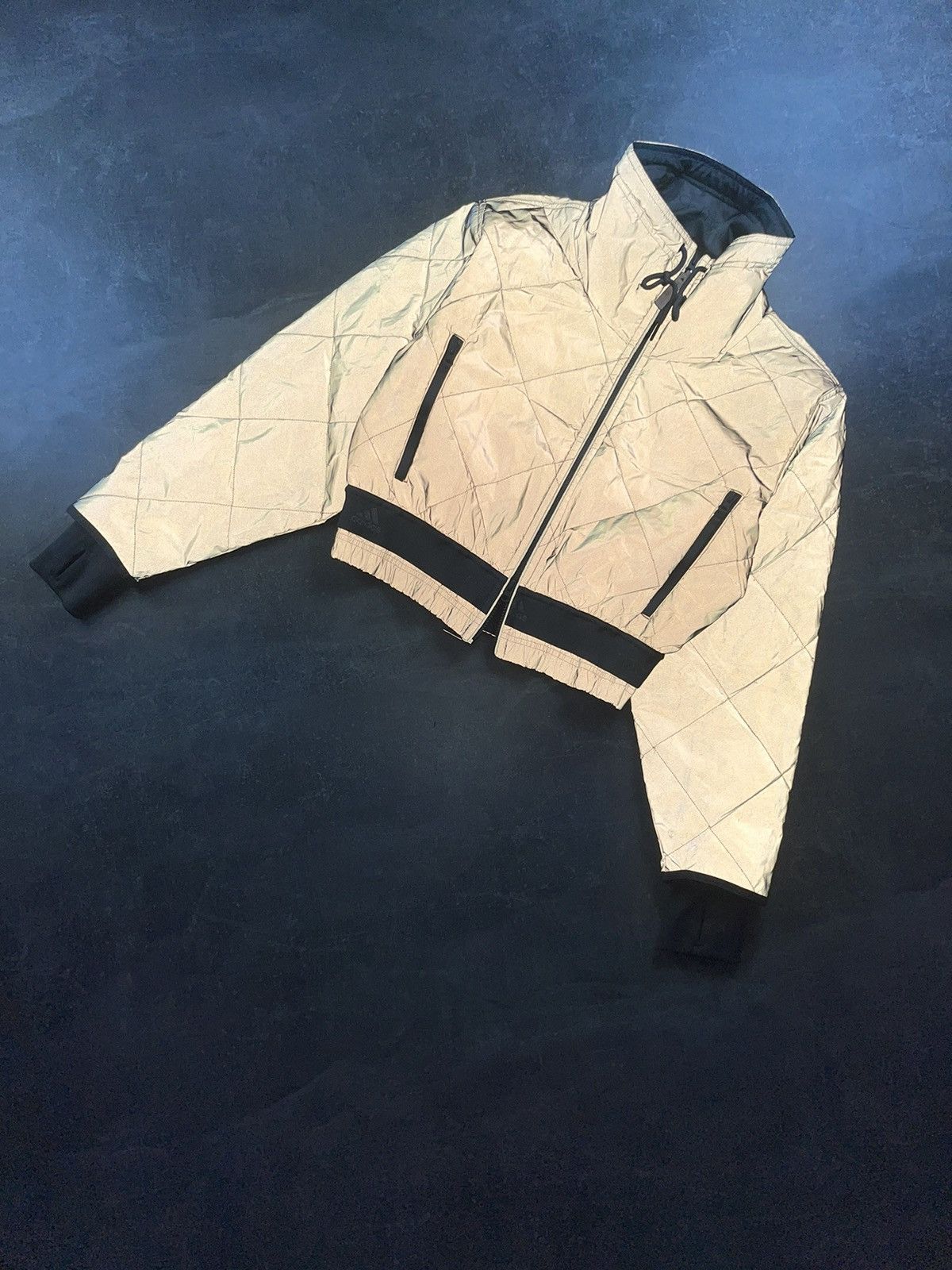 Adidas × Stella McCartney Adidas Stella McCartney Reflective Quilted Jacket Gray Size M / US 6-8 / IT 42-44 - 2 Thumbnail