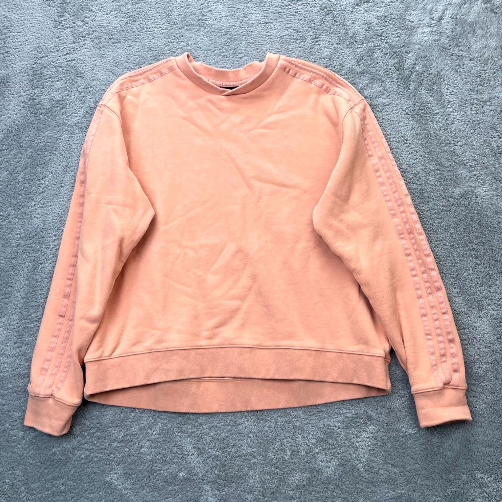 Adidas VINTAGE Adidas Ivy Park Sweatshirt Womens Large Pink Pullover Terry Fleece Lined Cotton Size L / US 10 / IT 46 - 2 Thumbnail