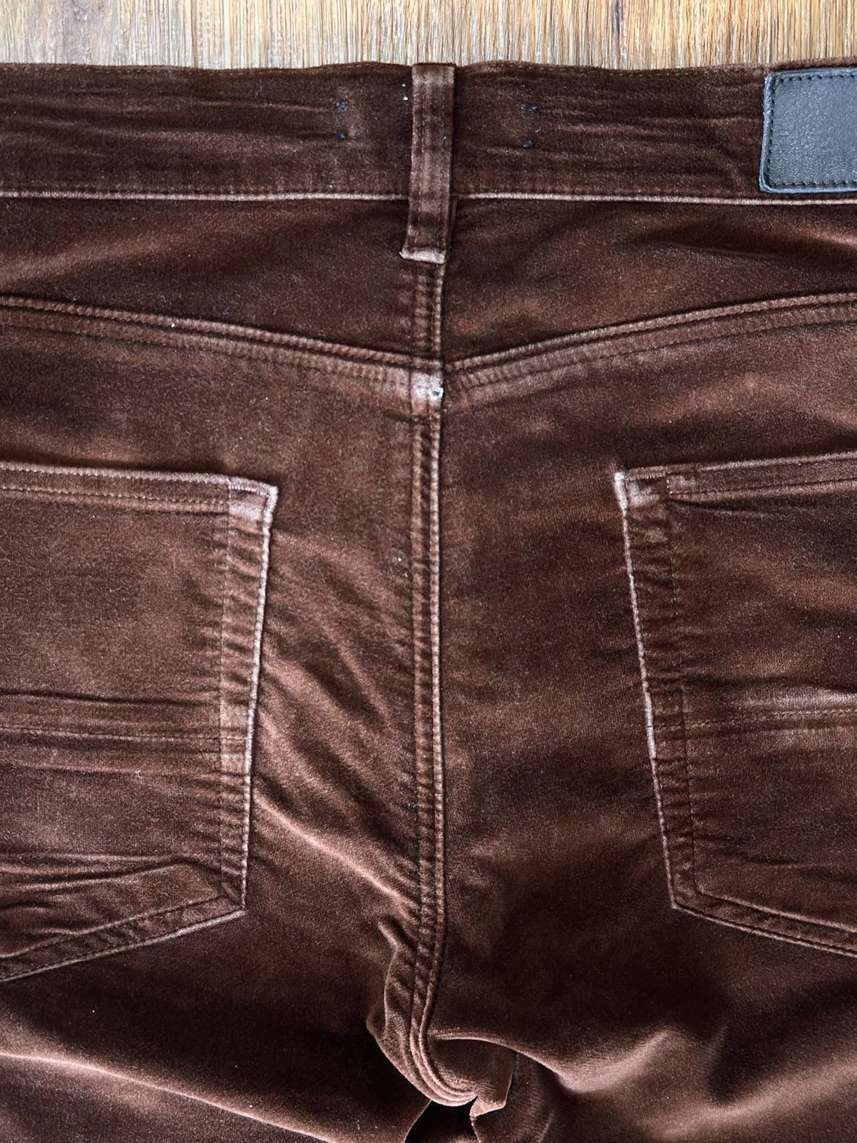 Amiri Amiri Velour Skinny Stack Pants Brown Size US 32 / EU 48 - 6 Thumbnail