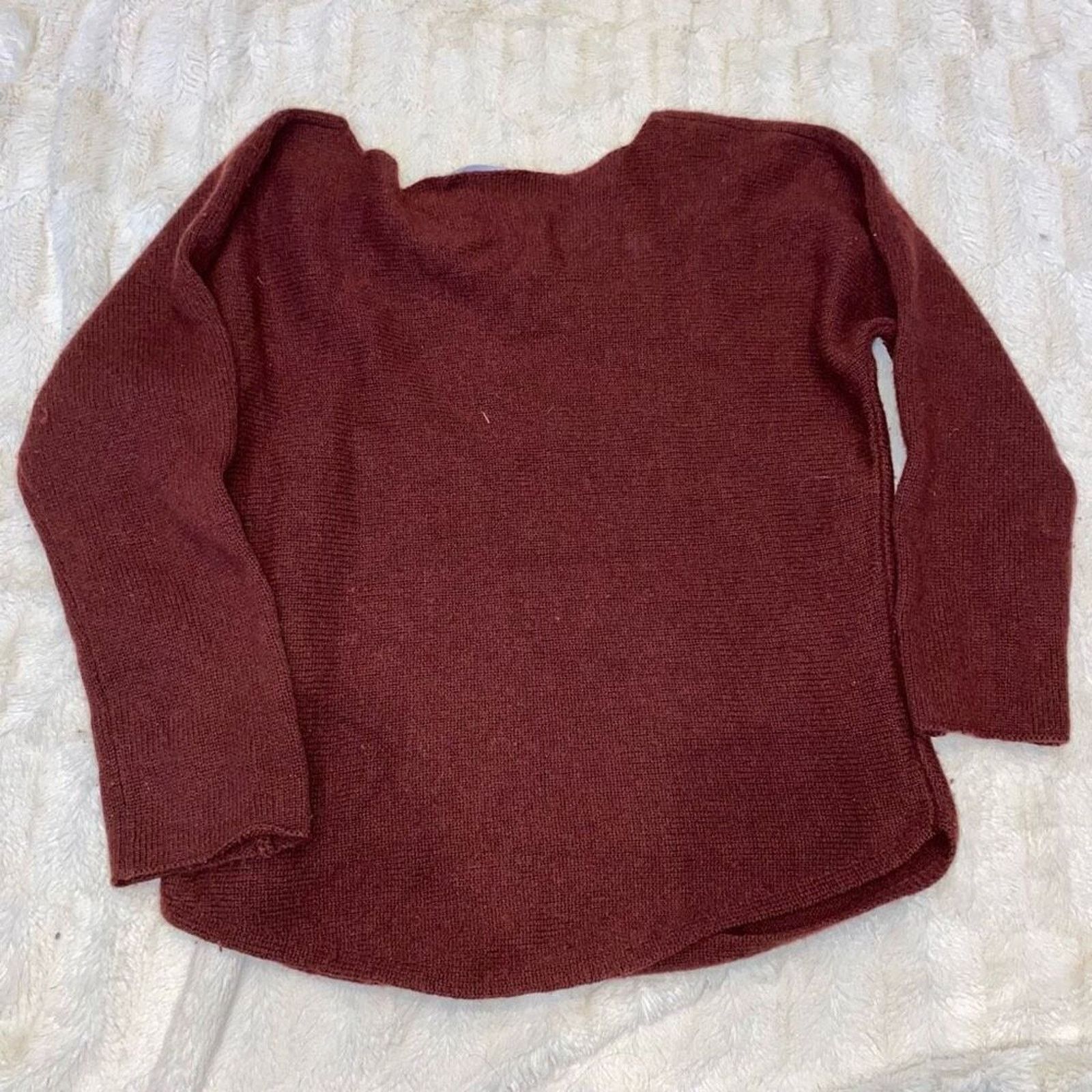 Vince Vince maroon scoop neck knit sweater | Sz S Size S / US 4 / IT 40 - 4 Thumbnail
