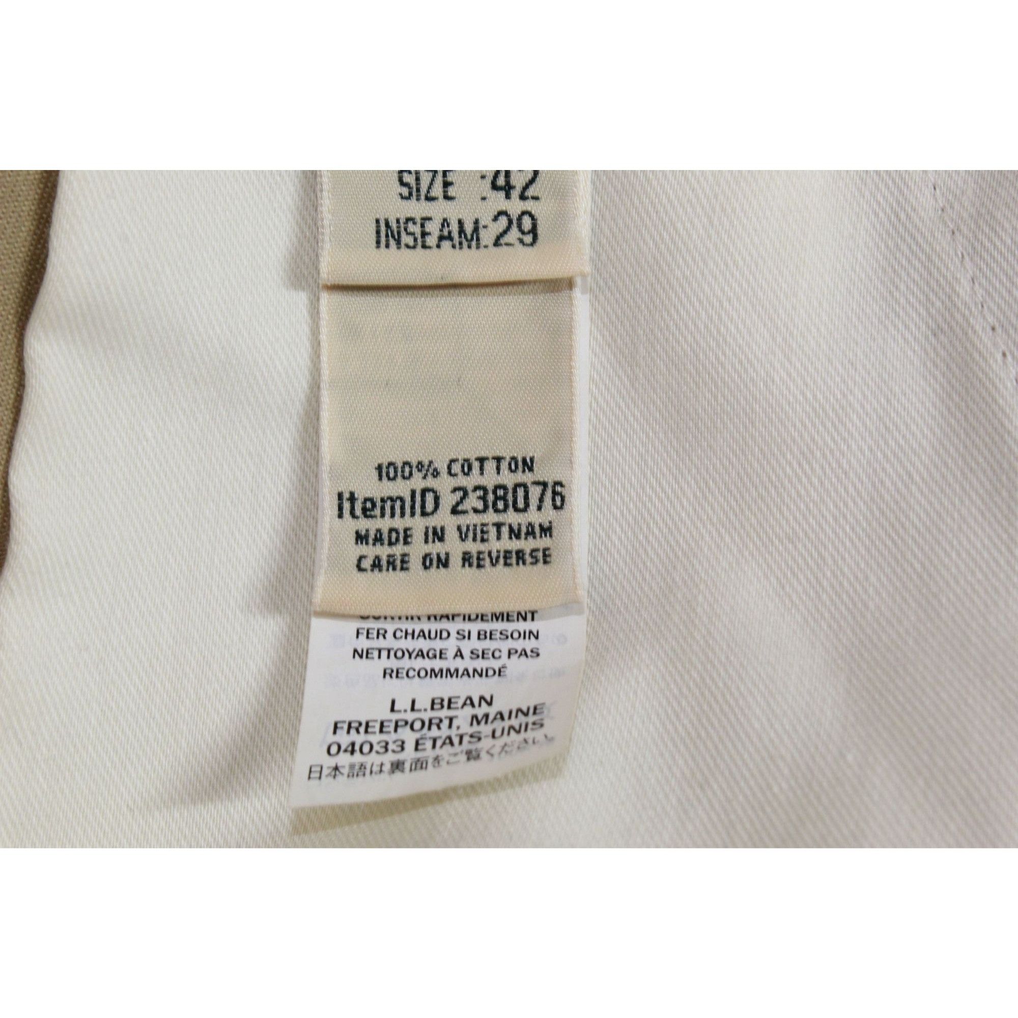 L.L. Bean LL Bean Men Wrinkle Free Chinos Hidden Comfort Khaki Dress Size US 42 / EU 58 - 8 Thumbnail