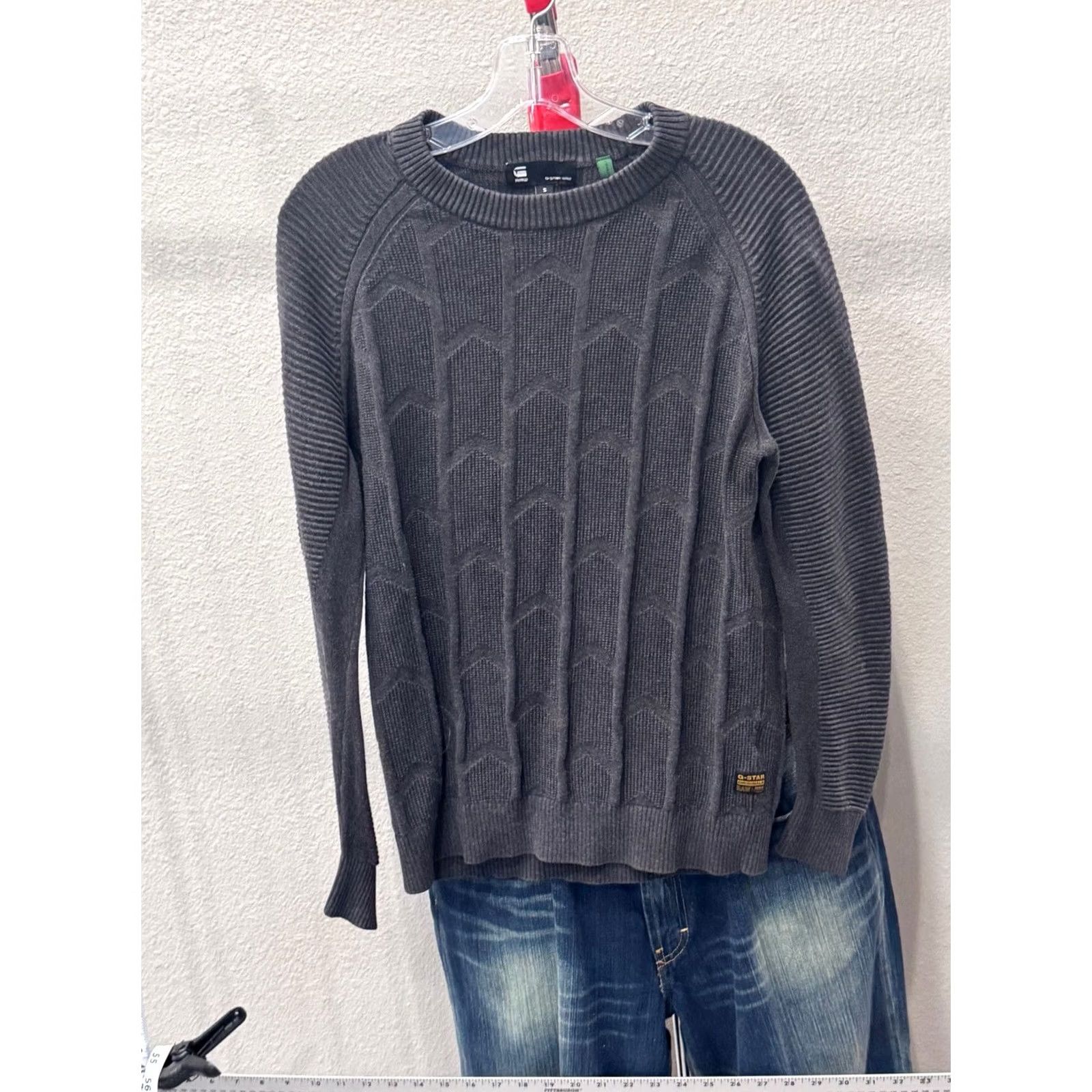 Vintage G Star Raw Gray Knit Sweater S Shirt Mens Small Size US S / EU 44-46 / 1 - 2 Thumbnail