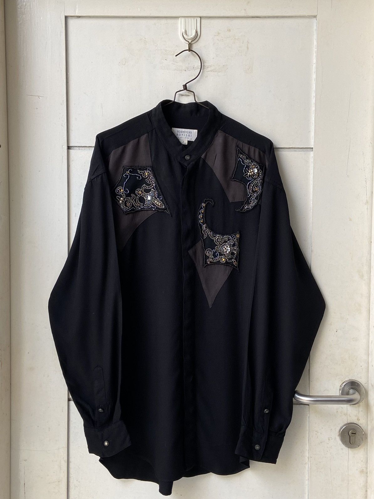 image of Ficce Uomo By Yoshiyuki Konishi Black Shirt, Men's (Size Medium)