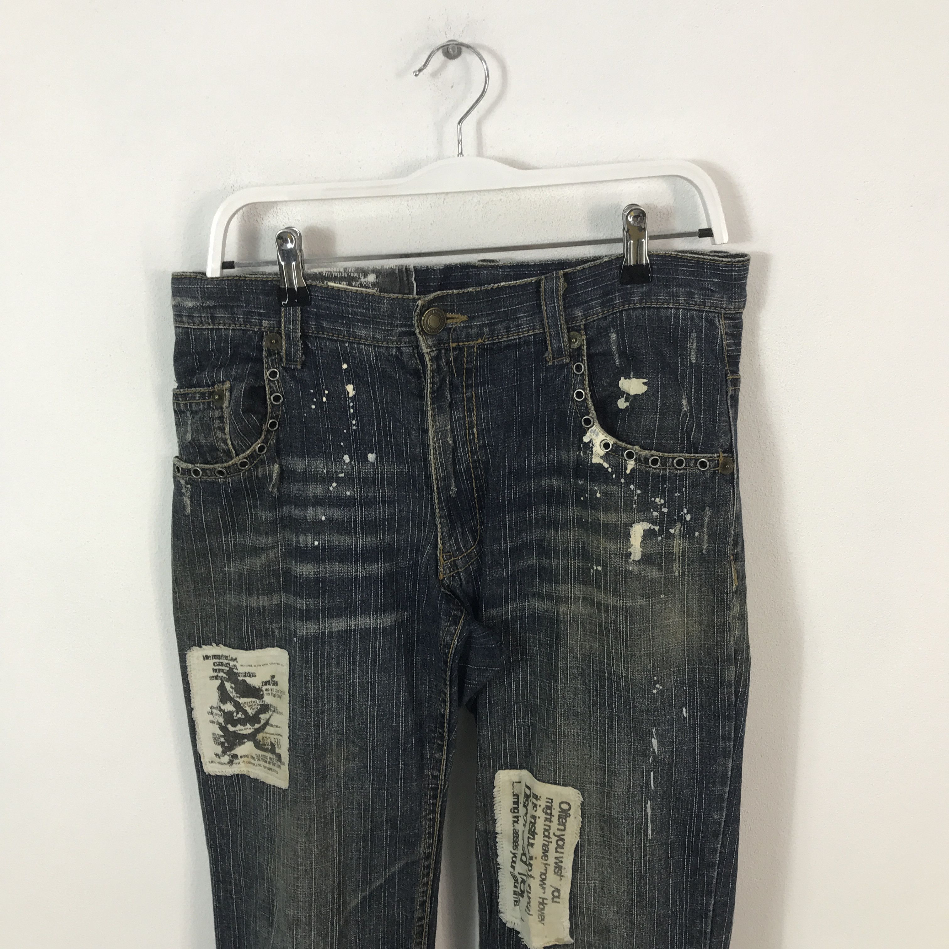 Japanese Brand gri gri denim gothic punk japan denim pants Size US 32 / EU 48 - 2 Thumbnail