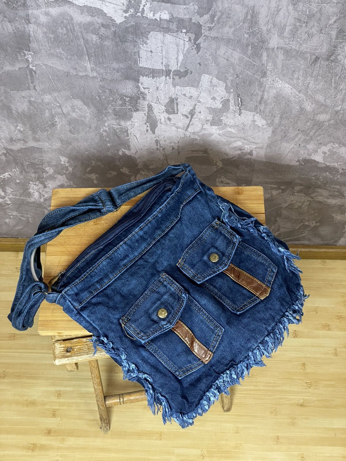 Japanese Brand Vintage Shoulders Bag Avangard 90s Hippie Peace ☮️ Streetwear Size ONE SIZE - 3 Thumbnail