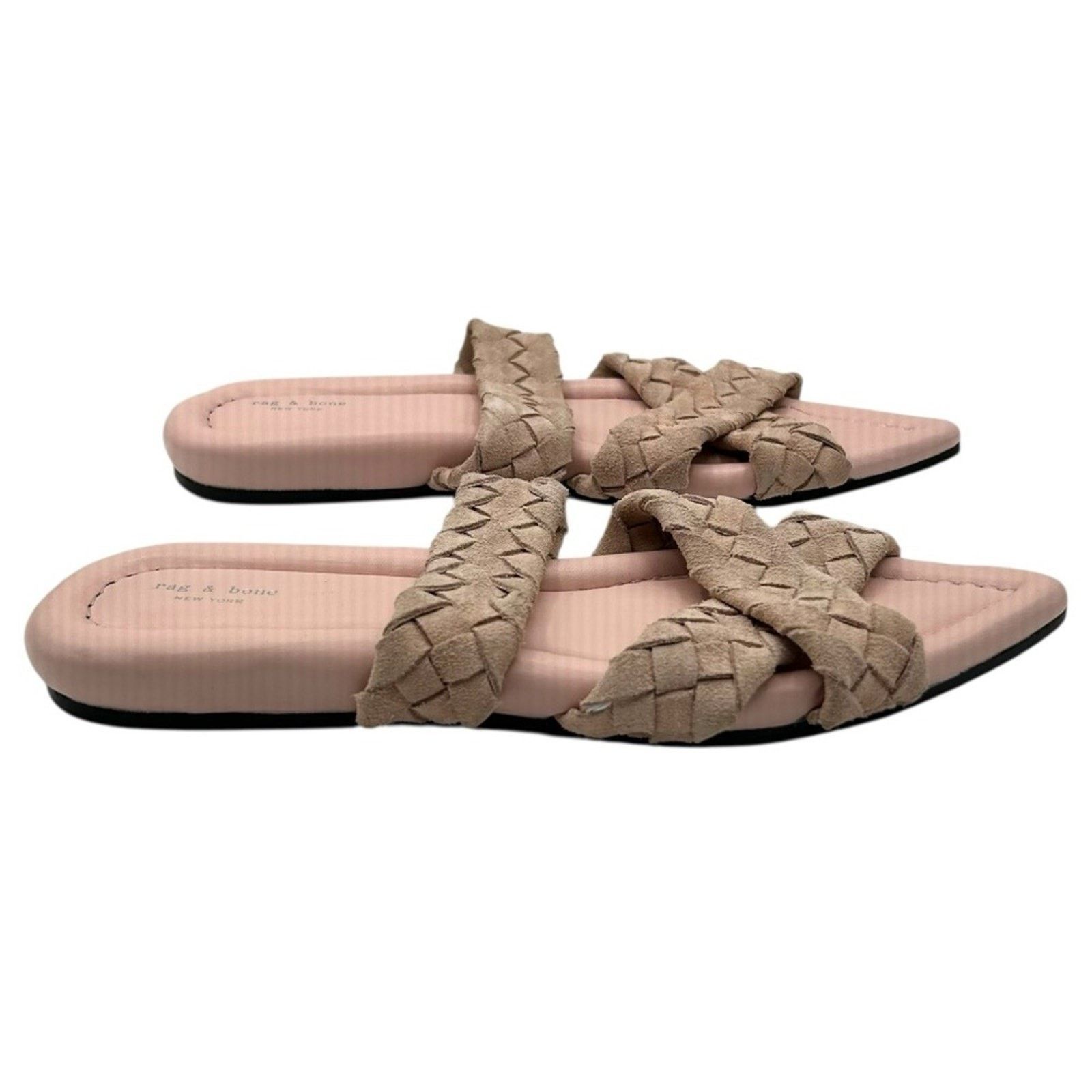 Rag & Bone Rag & Bone Pink Woven Slide Sandals Flat Mule Shoes Size 7.5 Size US 7.5 / IT 37.5 - 2 Thumbnail