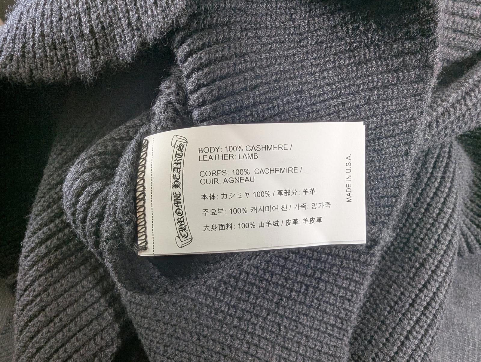 Chrome Hearts Chrome Hearts Cashmere Cross Patch Zip Up Hoodie in Black Size US XL / EU 56 / 4 - 8 Thumbnail
