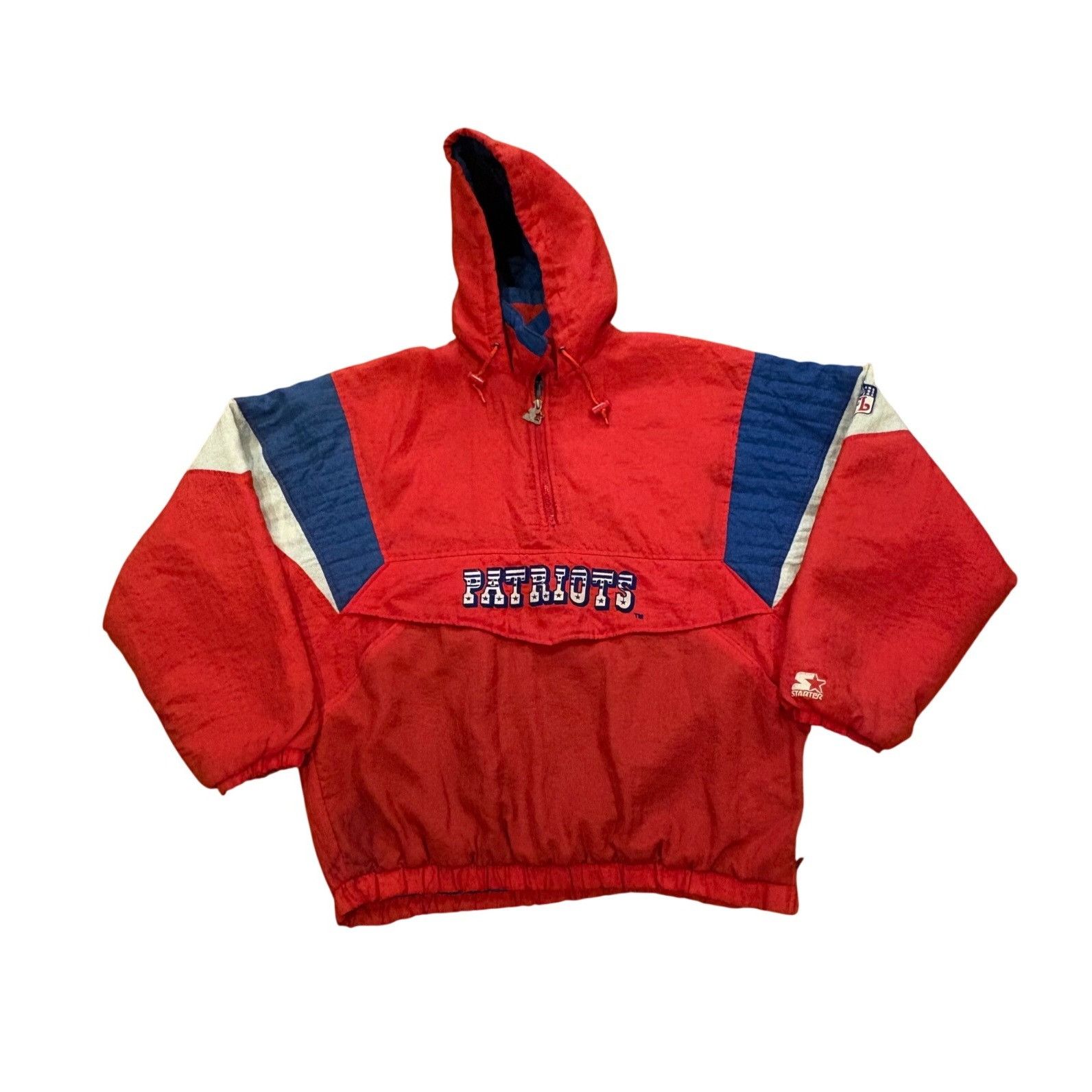 Starter Rare 90's Starter New England Patriots NFL Hooded Red Puffer Size US XL / EU 56 / 4 - 2 Thumbnail