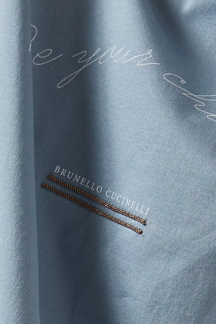 Brunello Cucinelli o1y0825 Crewneck T-Shirt in Slate Blue Size XL / US 12-14 / IT 48-50 - 4 Thumbnail