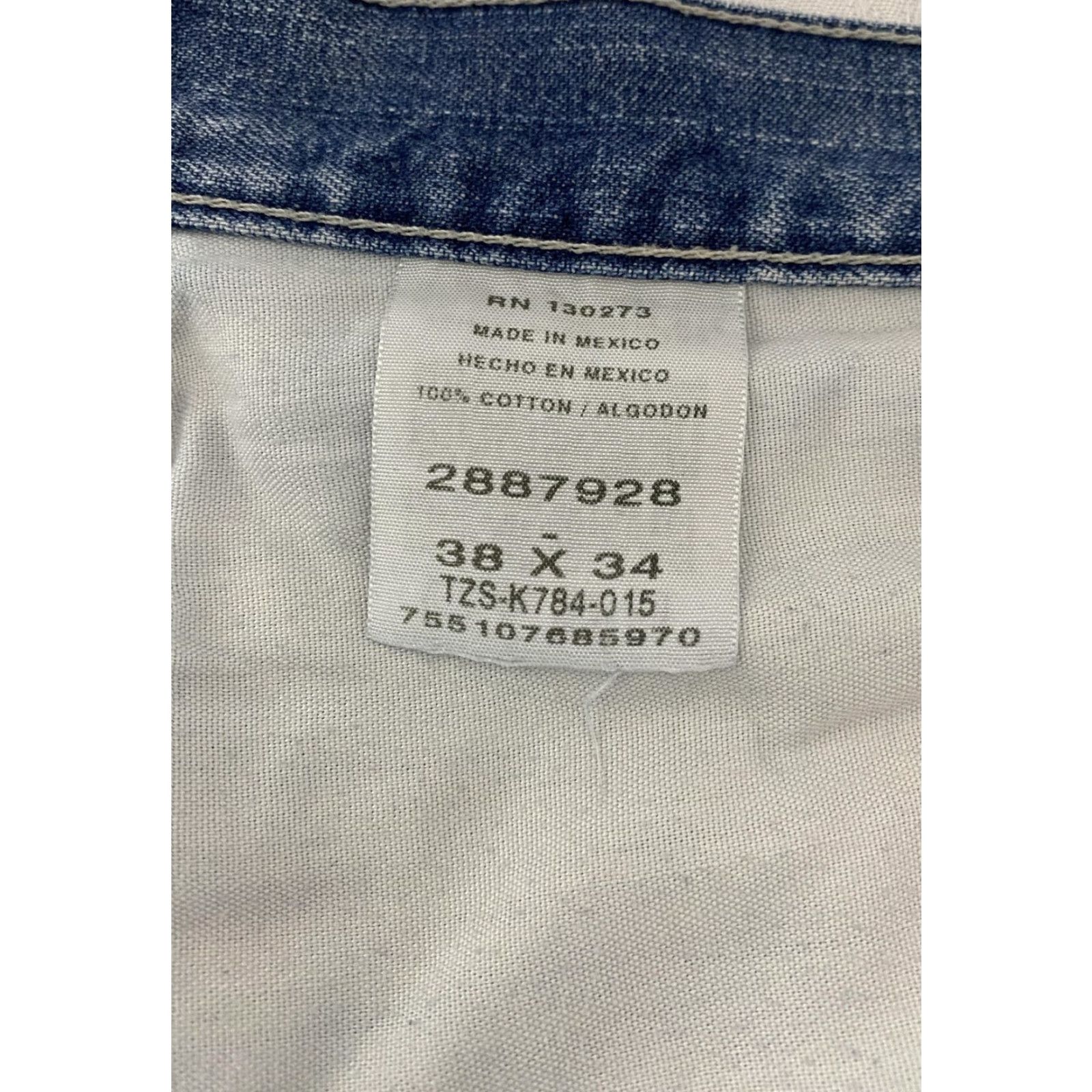 Lee Lee Dungarees Carpenter Jeans Mens 38x34 Blue Hammer Loop Workwear Denim Size US 38 / EU 54 - 7 Thumbnail