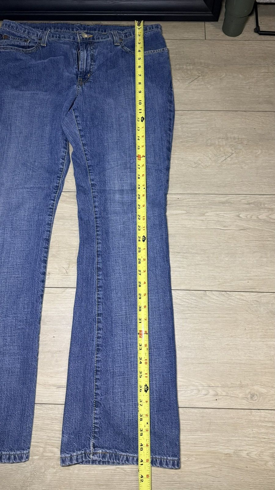 Polo Ralph Lauren Y2K 2000s Polo Ralph Lauren Rhinestoned Bootcut Flared Denim Size 34" / US 12 / IT 48 - 7 Thumbnail