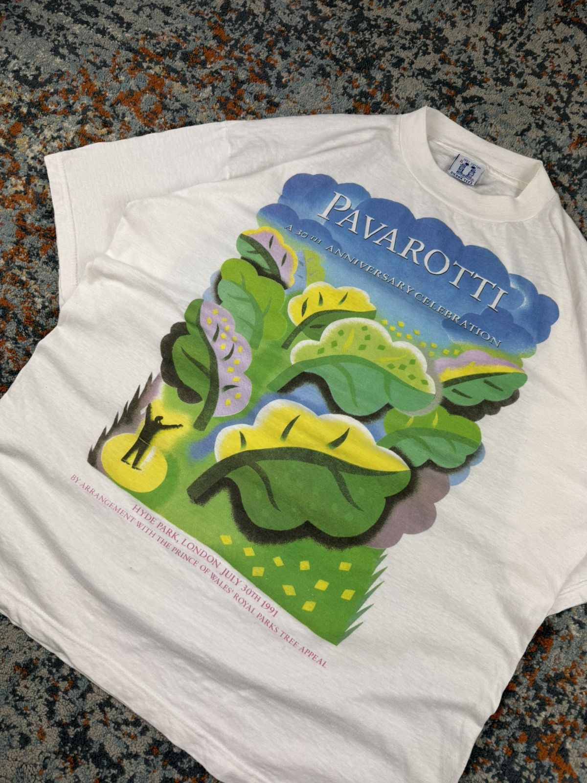 Band Tees Vintage 1991 Luciano Pavarotti tenor opera singer graphic te Size US XL / EU 56 / 4 - 4 Thumbnail