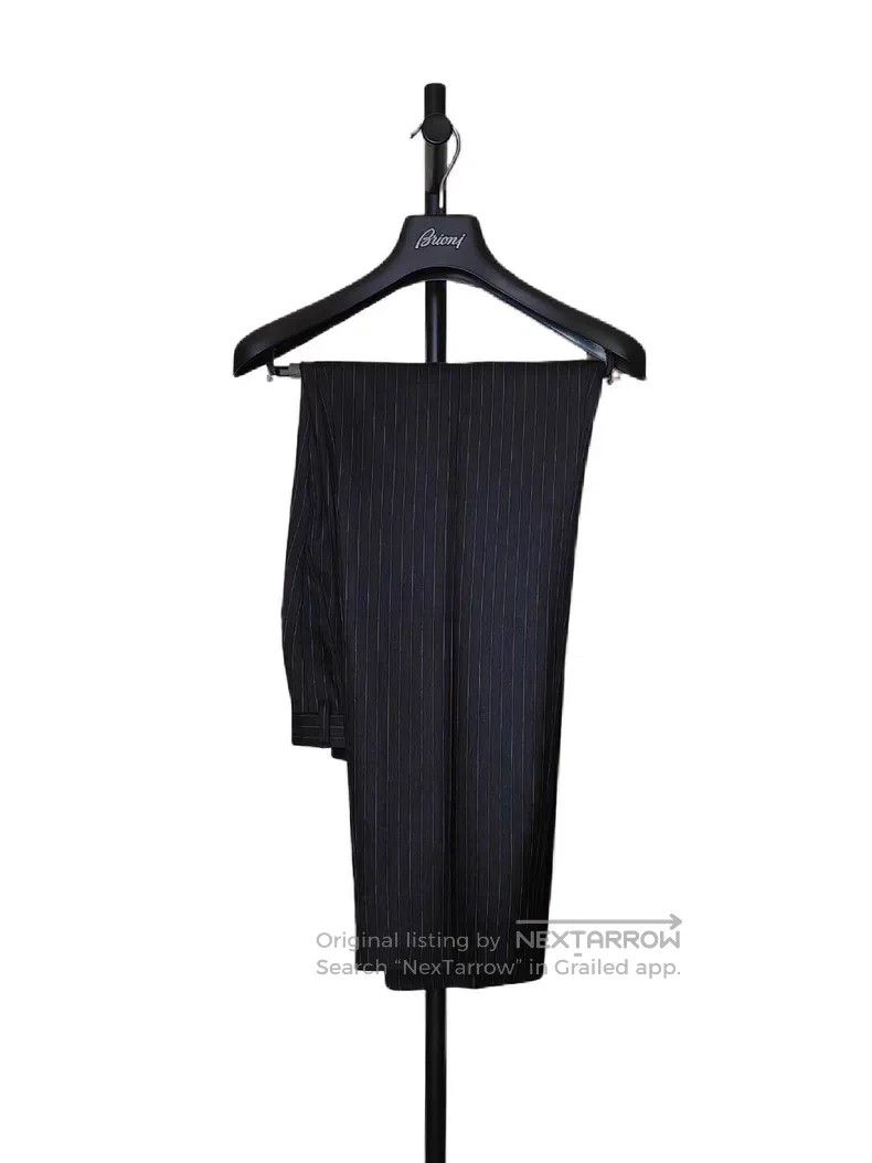 Brioni Brioni Black Striped Fully Customized Three-piece Suit Size US M / EU 48-50 / 2 - 7 Thumbnail