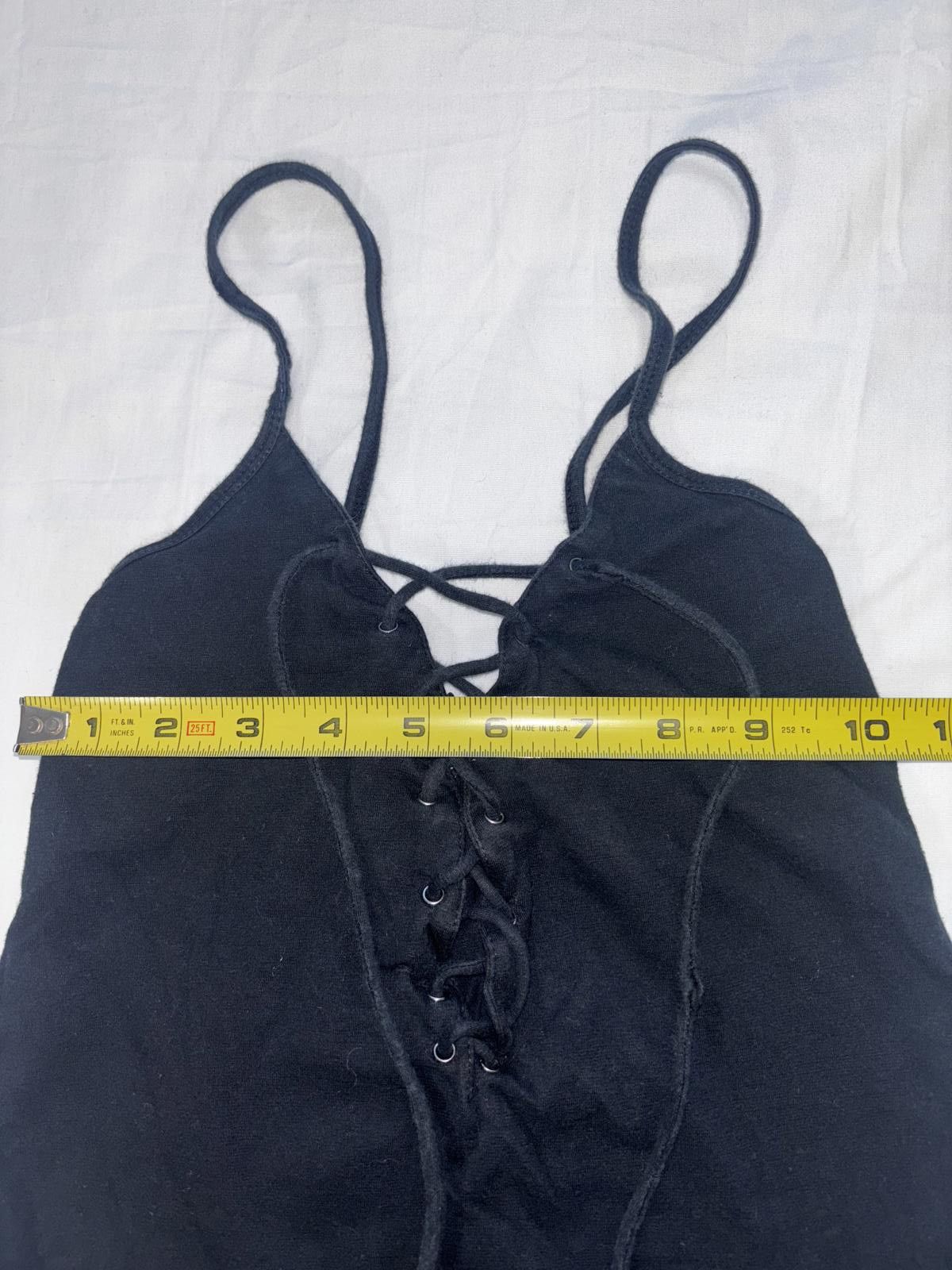 Philippe Model Stylish Motel Black Lace-Up One-Piece Swimsuit Size ONE SIZE - 3 Thumbnail