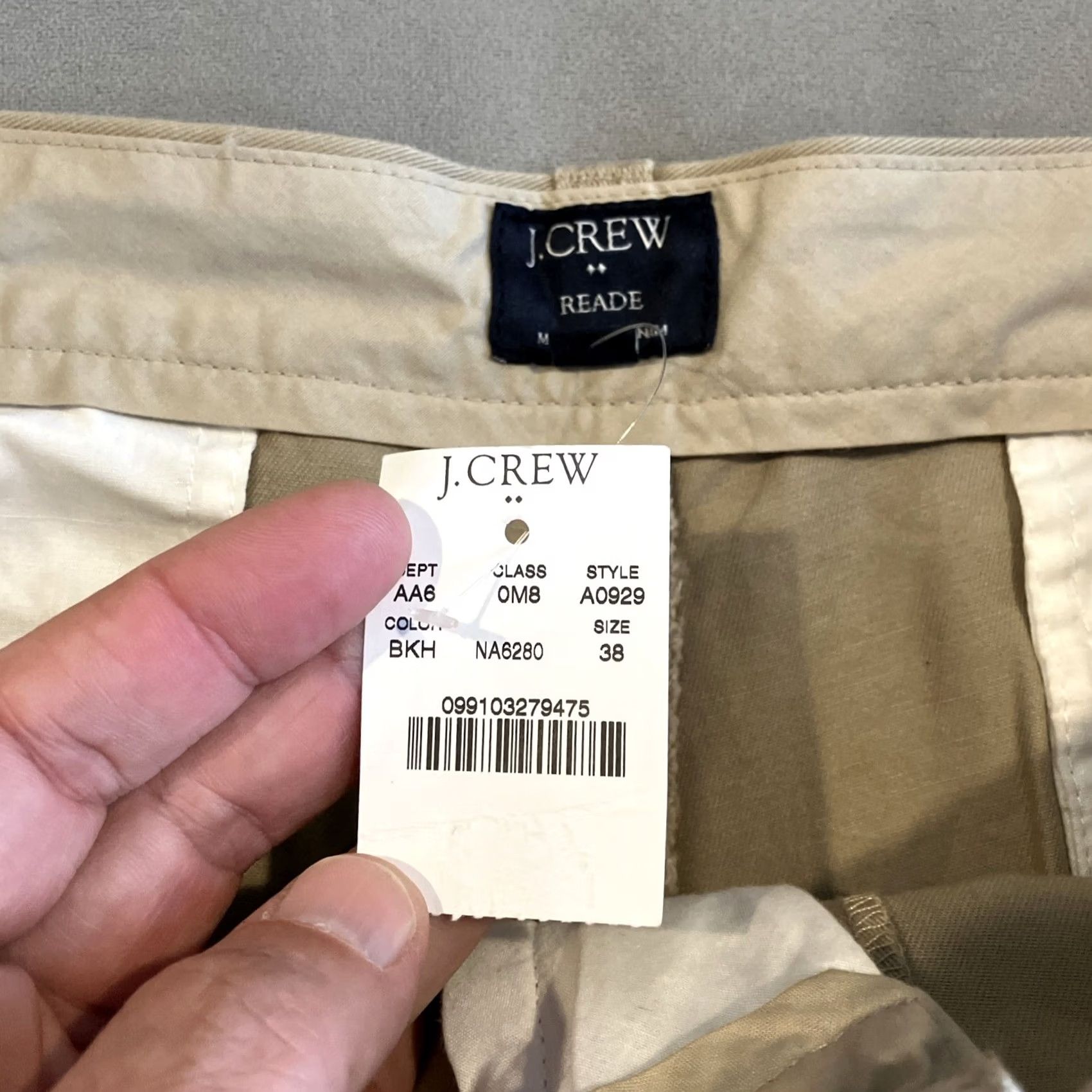 J.Crew J.CREW Reade Flat Front Khaki Stretch Cotton Shorts 38 Waist 7 Inseam Beige Mens Size US 38 / EU 54 - 2 Thumbnail