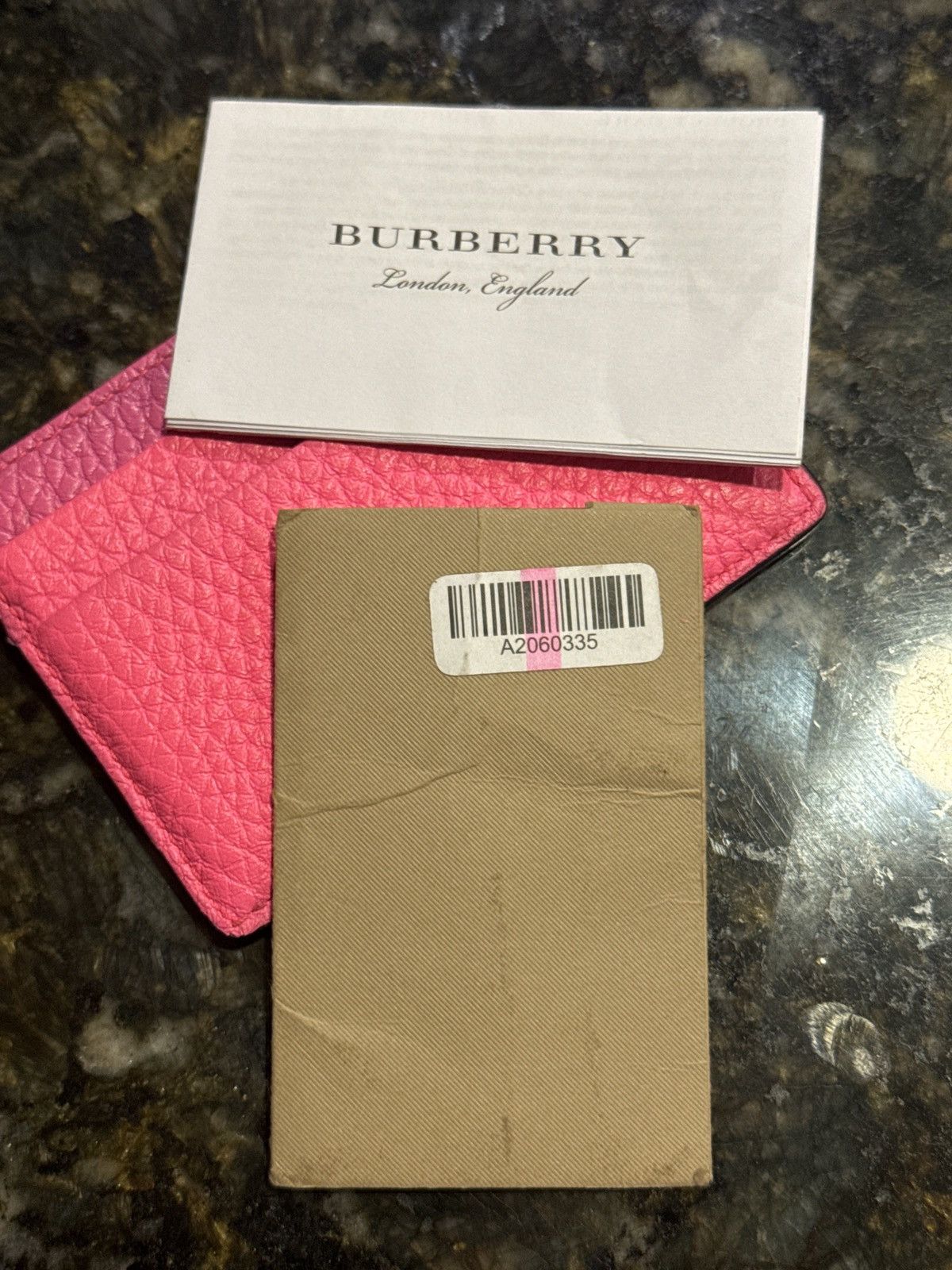Burberry Burberry Leather Card Holder – Fuchsia / Rare Colour Variant Size ONE SIZE - 5 Thumbnail