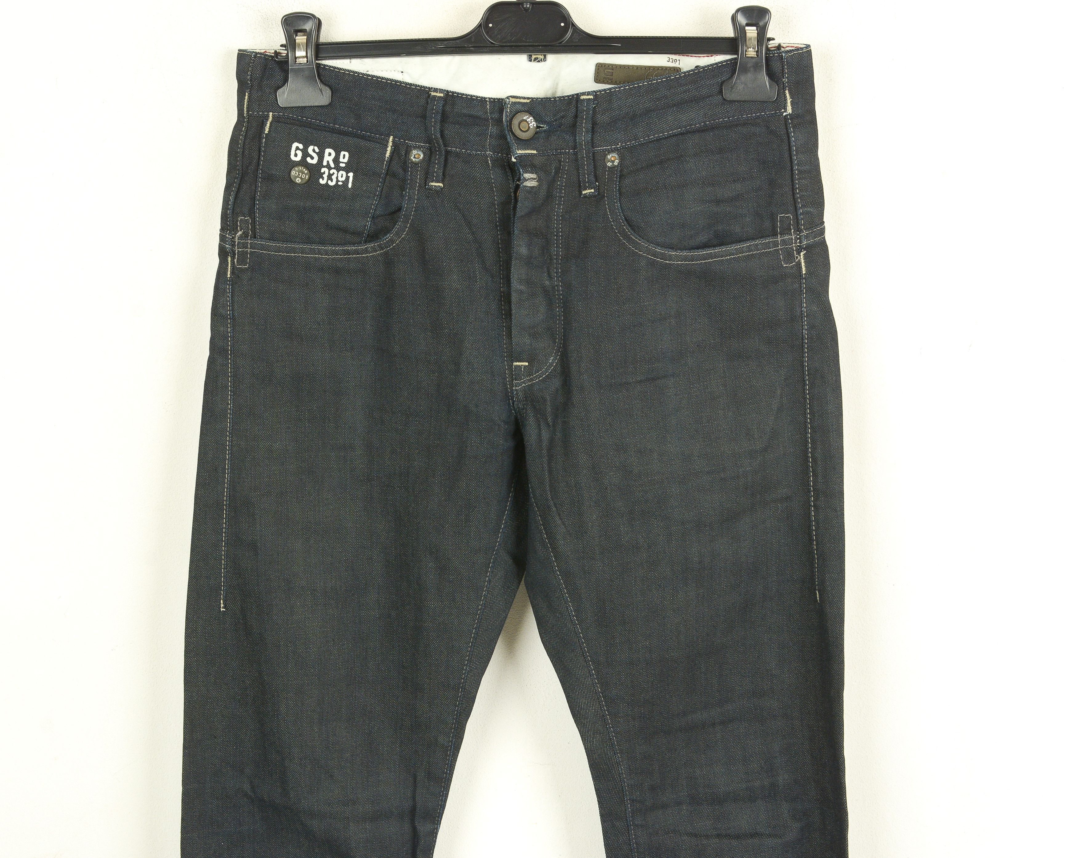 G-Star Structor Slim Jeans Denim Pants 3301 Trousers Button Fly Size US 30 / EU 46 - 2 Thumbnail
