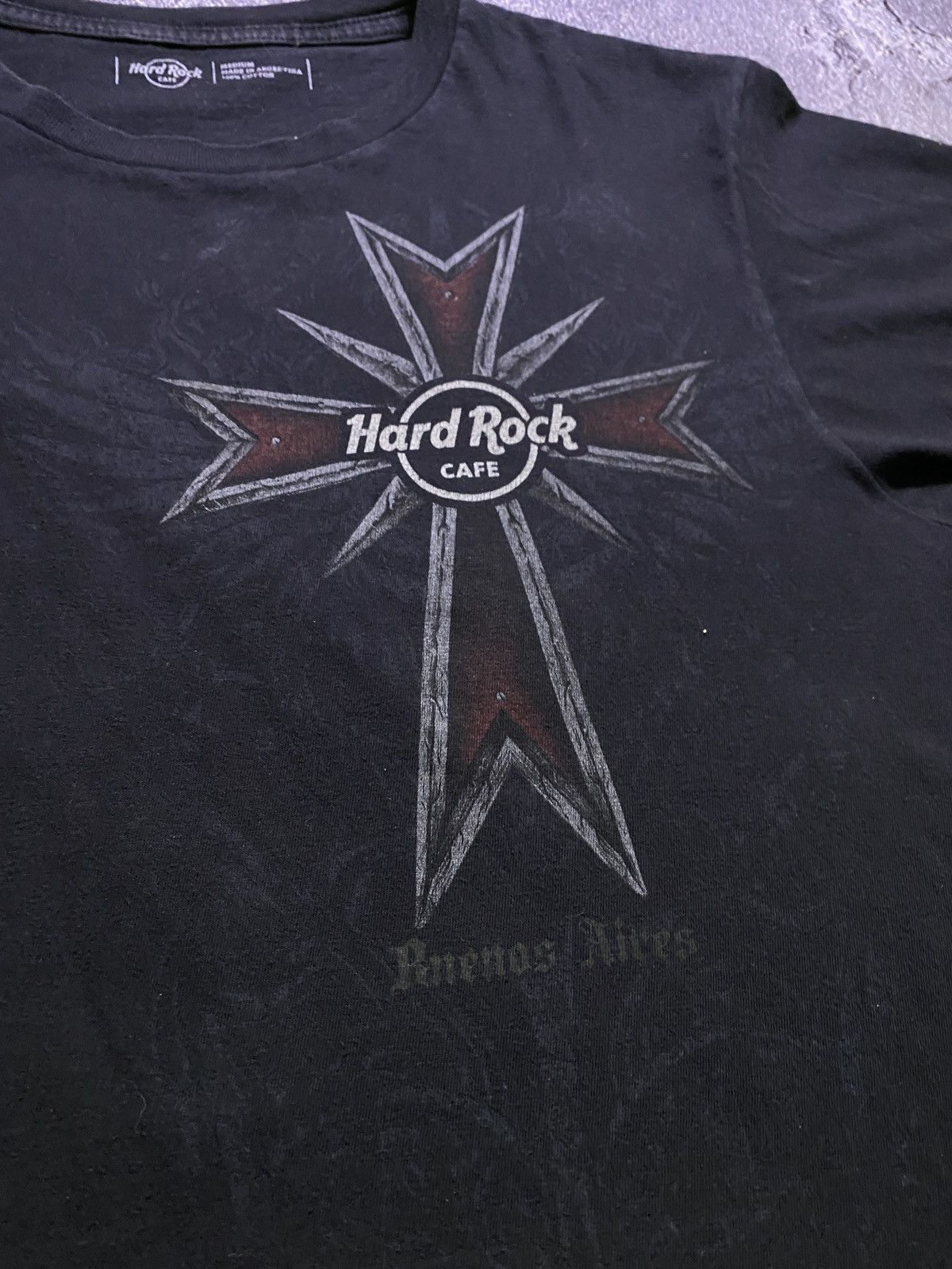 Affliction Rare Hard Rock Cafe Skulls Cross Y2K Affliction Style Tee Size US M / EU 48-50 / 2 - 4 Thumbnail
