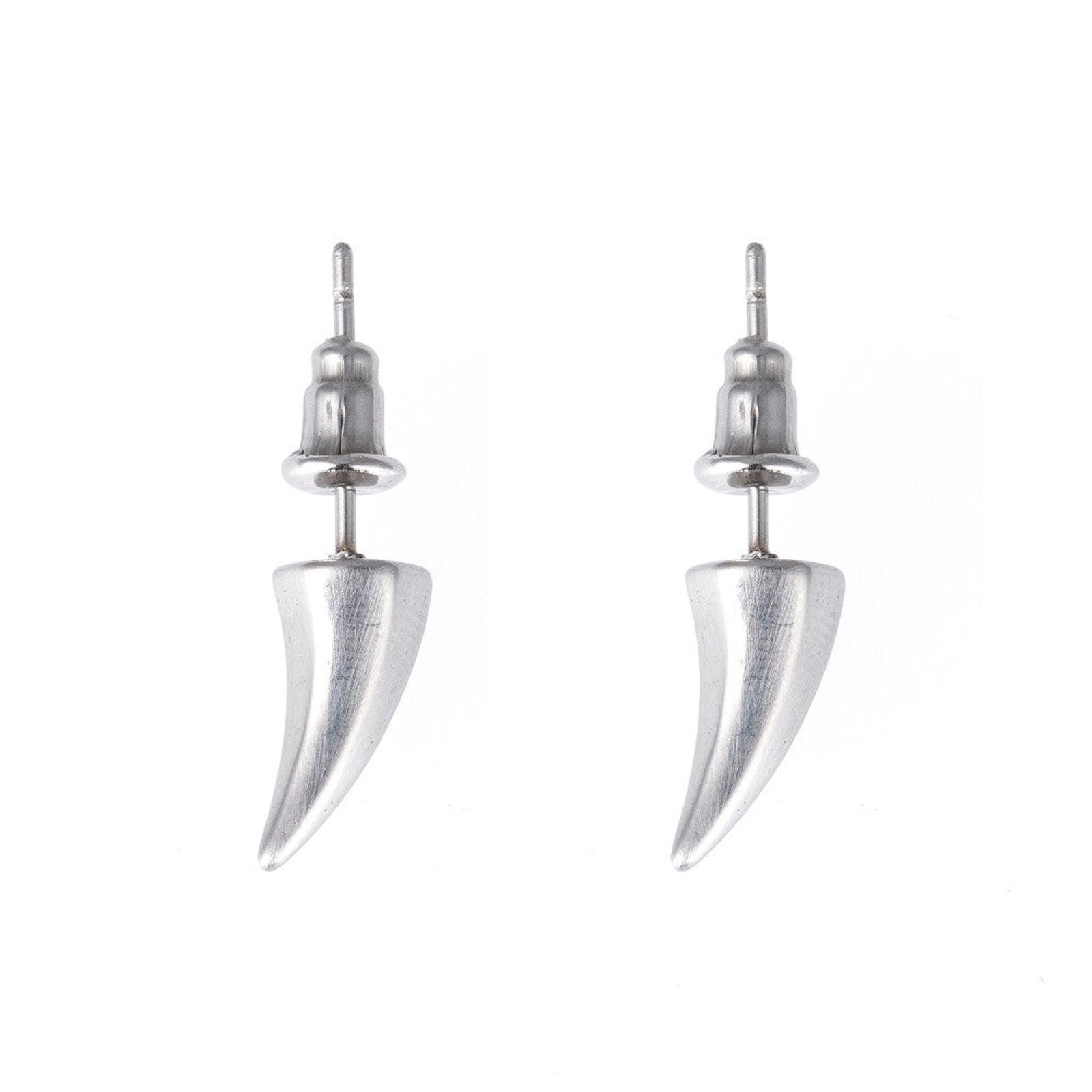 Japanese Brand Silver Fang Earrings Set Size ONE SIZE - 6 Thumbnail