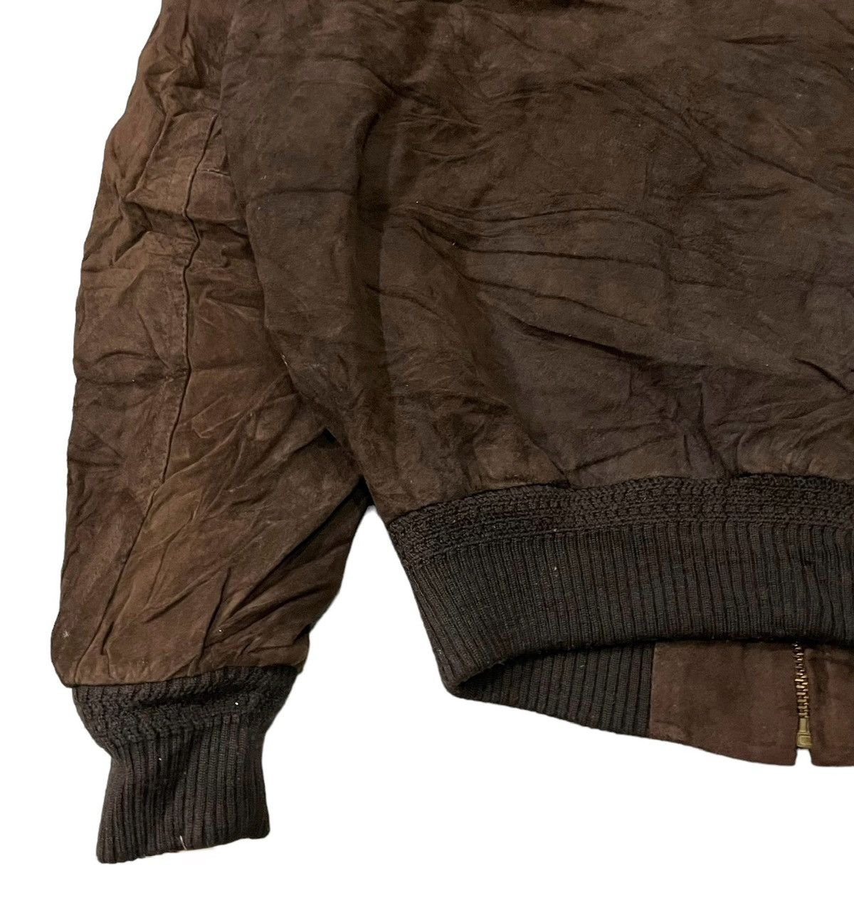 Leather Vintage Jun Men Suede Pigskin Leather Bomber Jacket Size US M / EU 48-50 / 2 - 13 Thumbnail