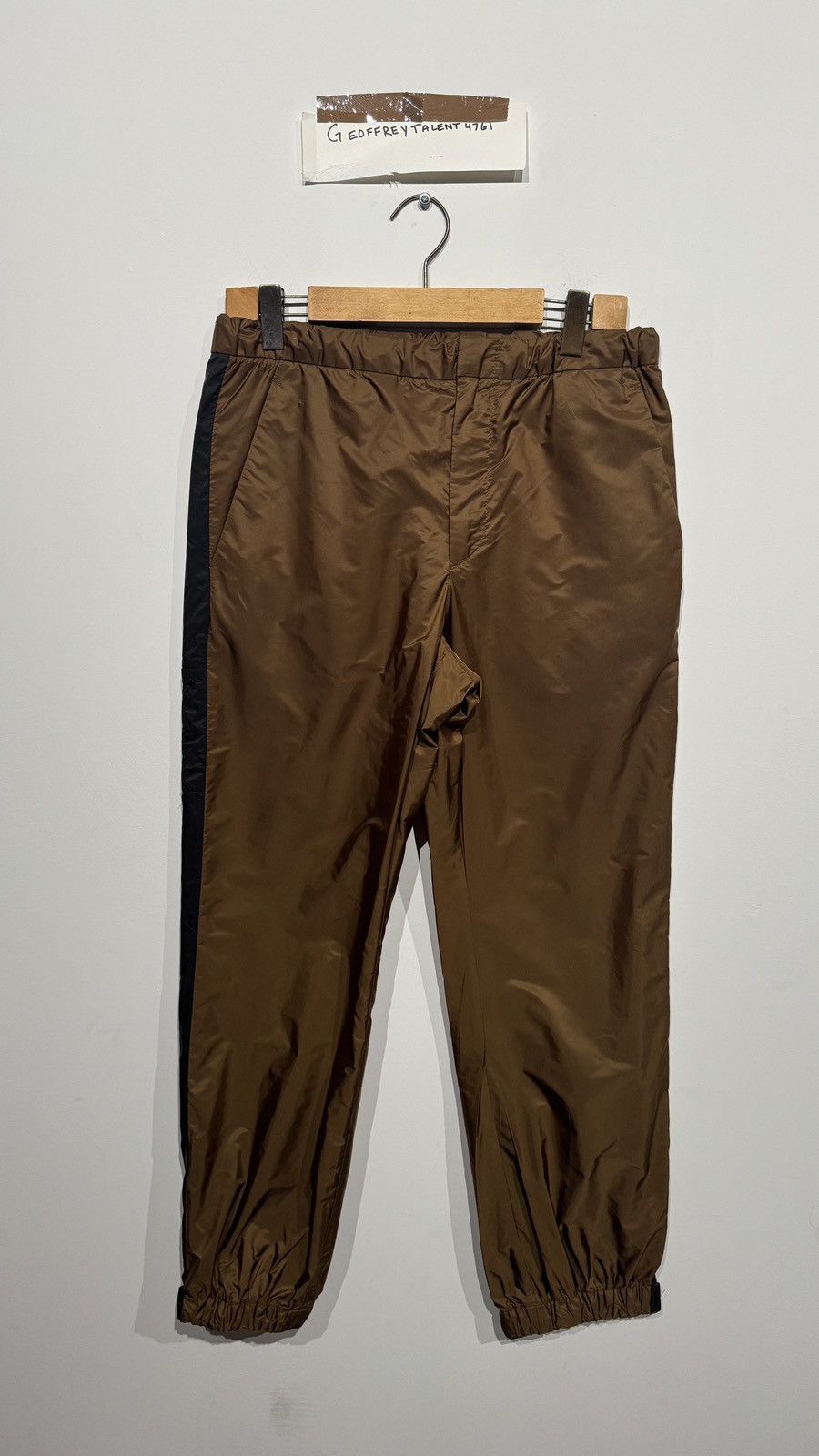 Prada Prada Tan Stripe Nylon Track Pants - Size Medium Size US 32 / EU 48 - 1 Thumbnail