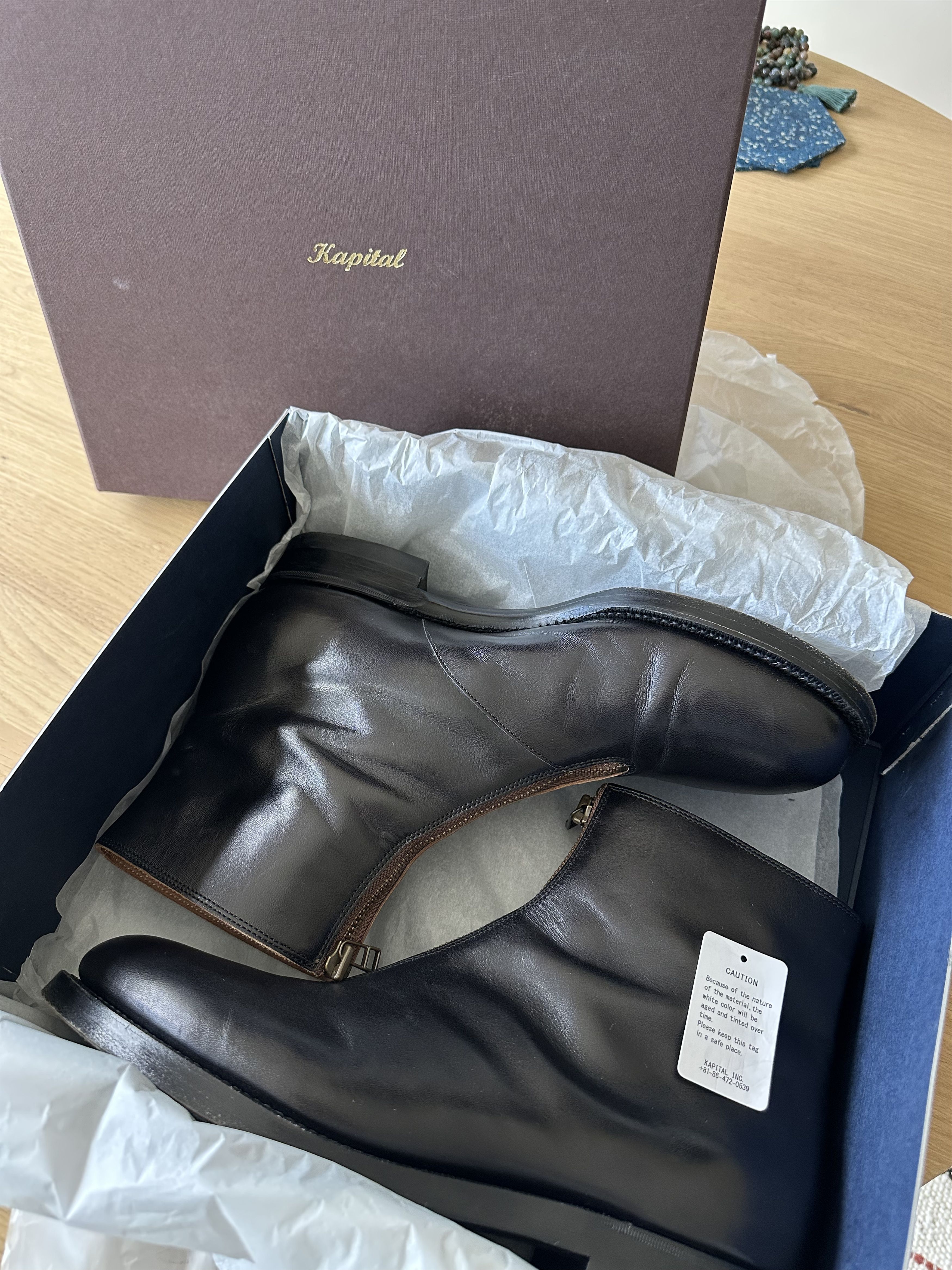 Kapital KAPITAL Leather ZIP-UP Café Lace Frisko Boots – Black Size US 11 / EU 44 - 16 Thumbnail