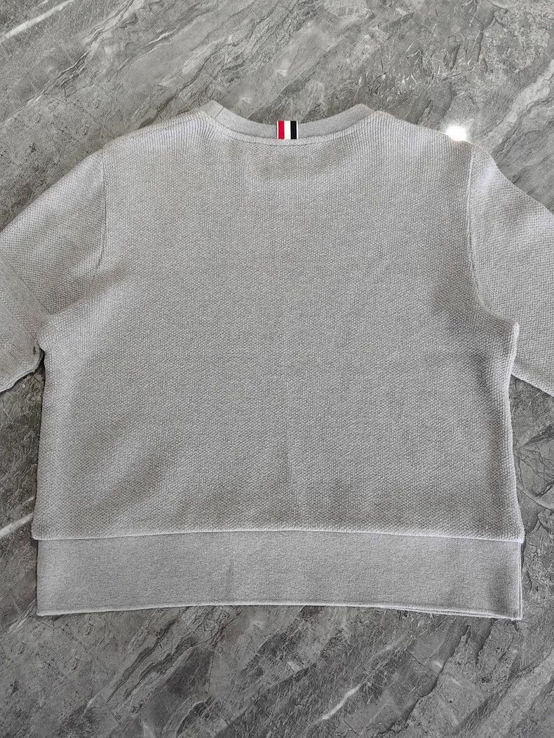 Thom Browne Thom Browne Gray round neck hoodie Size US M / EU 48-50 / 2 - 2 Thumbnail