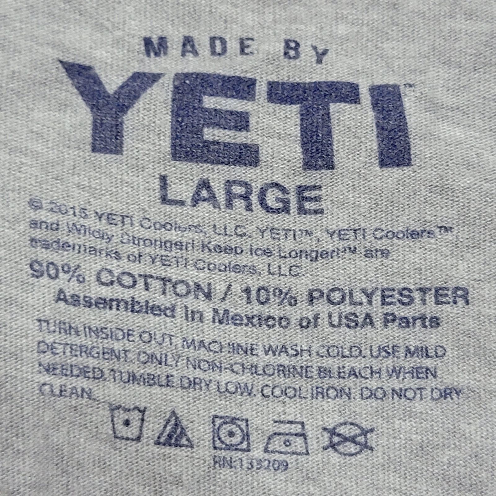 Yeti Yeti Grey Unisex Tee "Yeti Coolers Bear Proof" - Size Large Size US L / EU 52-54 / 3 - 4 Thumbnail