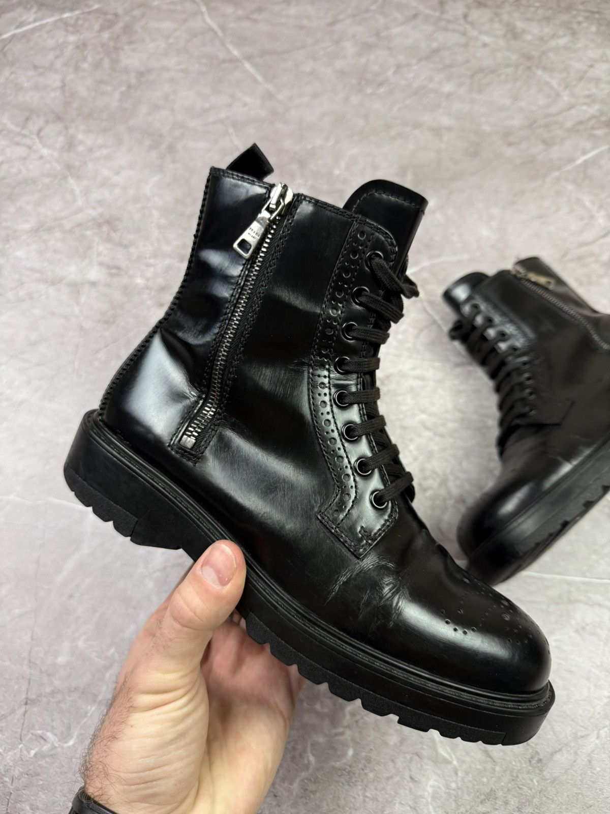 Prada Prada Leather Black Boots women size 36 Size US 6 / IT 36 - 6 Thumbnail