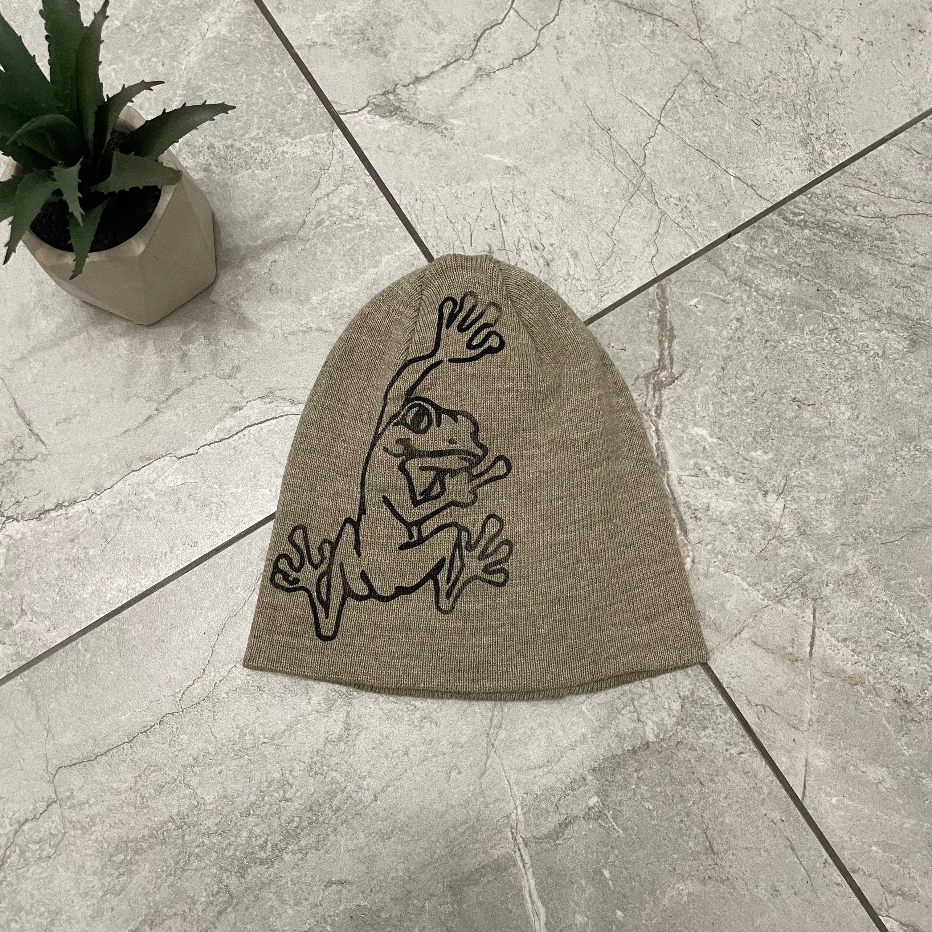 Other Very rare beanie hat y2k grunge print frog Size ONE SIZE - 1 Thumbnail