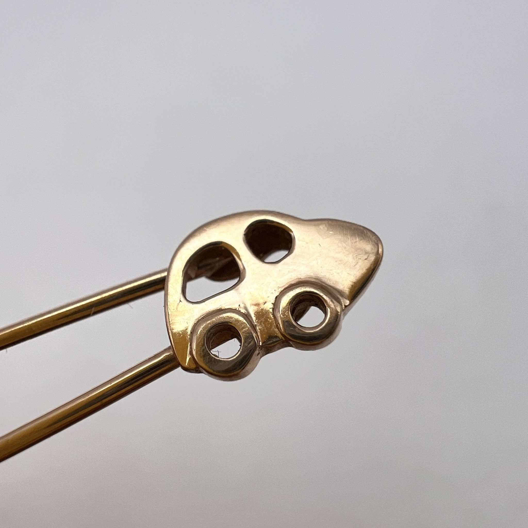 Vintage Fine Vintage Rose Gold 585 14K Safety Pin Brooch Needle 0.9g Size ONE SIZE - 6 Thumbnail