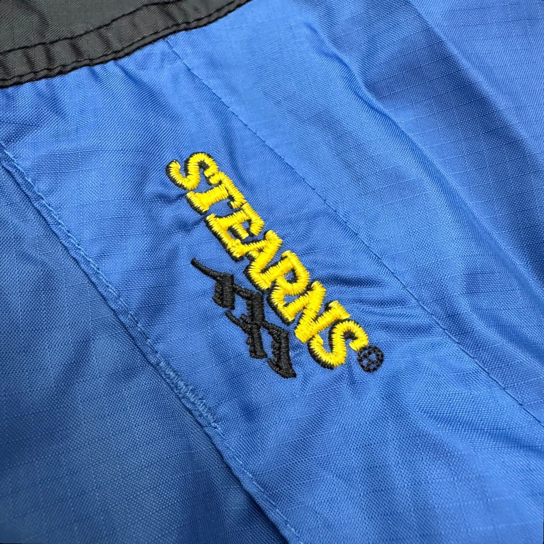 Etro VINTAGE Stearns Windbreaker Jacket Hoodie 2XL Blue Black Mens Regular Size Adult Outer Shell Nylon Full Zip Pockets 90s Retro Outdoor Touring Size US XXL / EU 58 / 5 - 5 Thumbnail